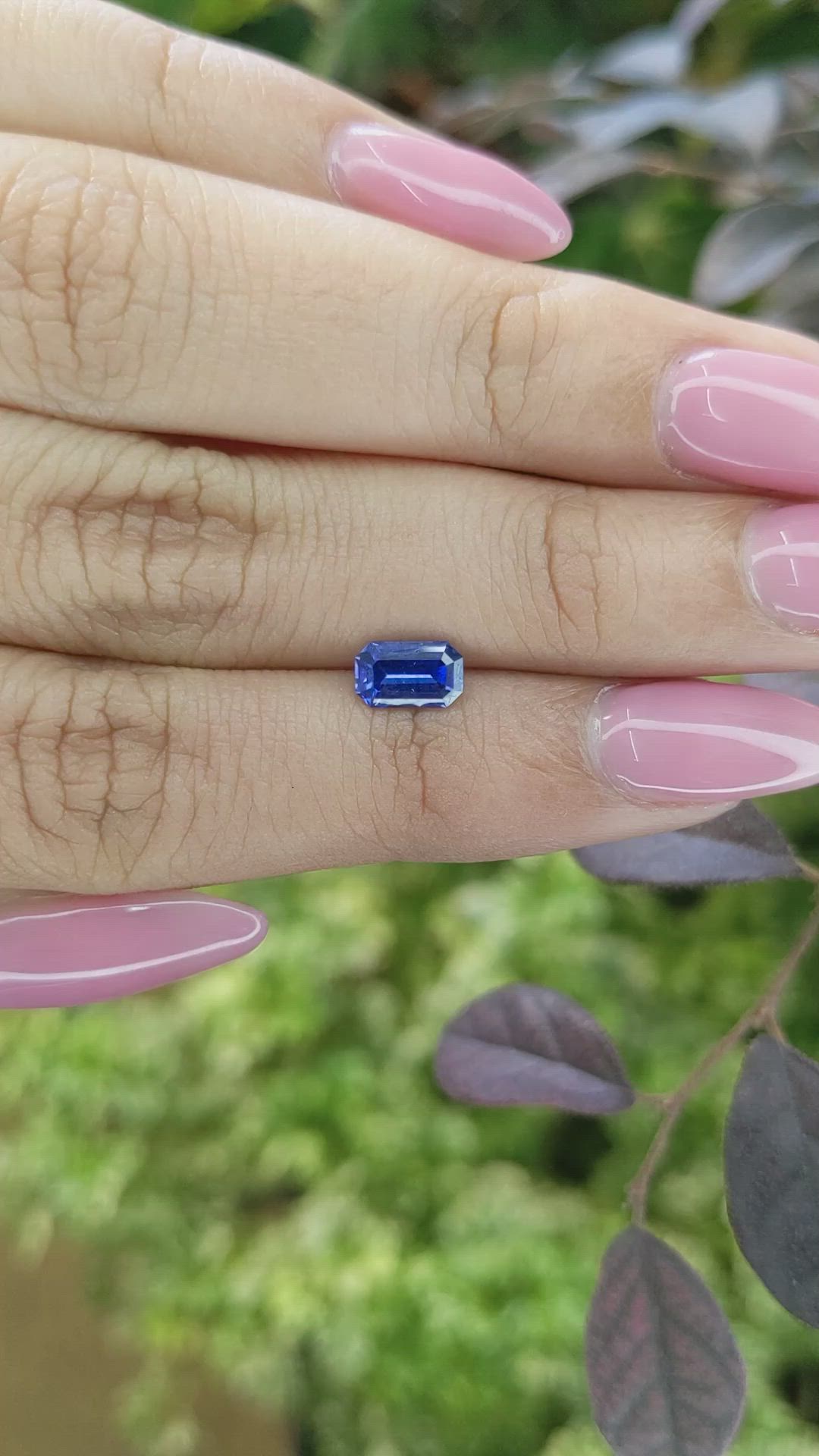 0.95 Ct. Blue Sapphire from Ceylon (Sri Lanka) Size Video