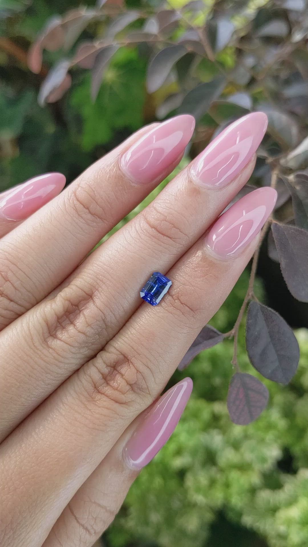 0.91 Ct. Blue Sapphire from Ceylon (Sri Lanka) Size Video