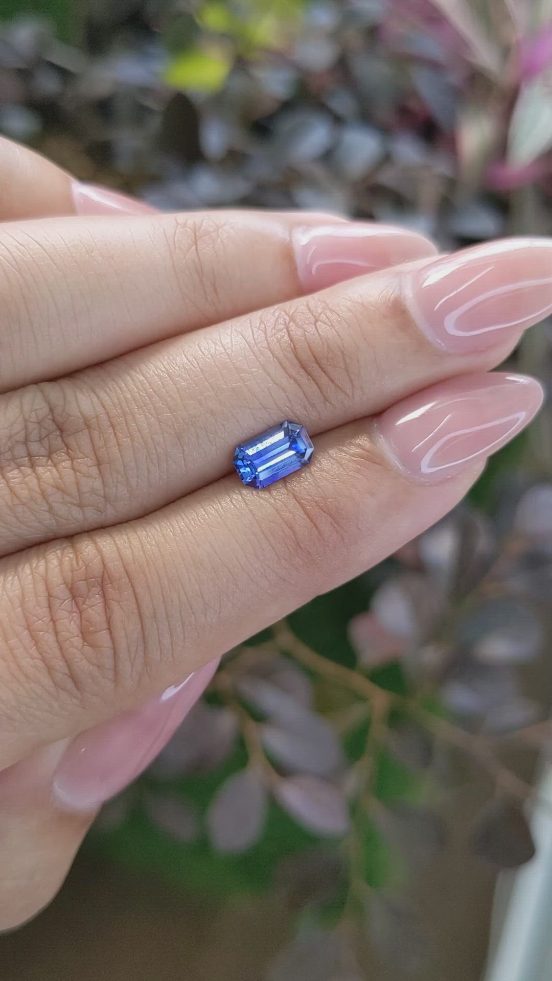 1.06 Ct. Blue Sapphire from Ceylon (Sri Lanka) Size Video