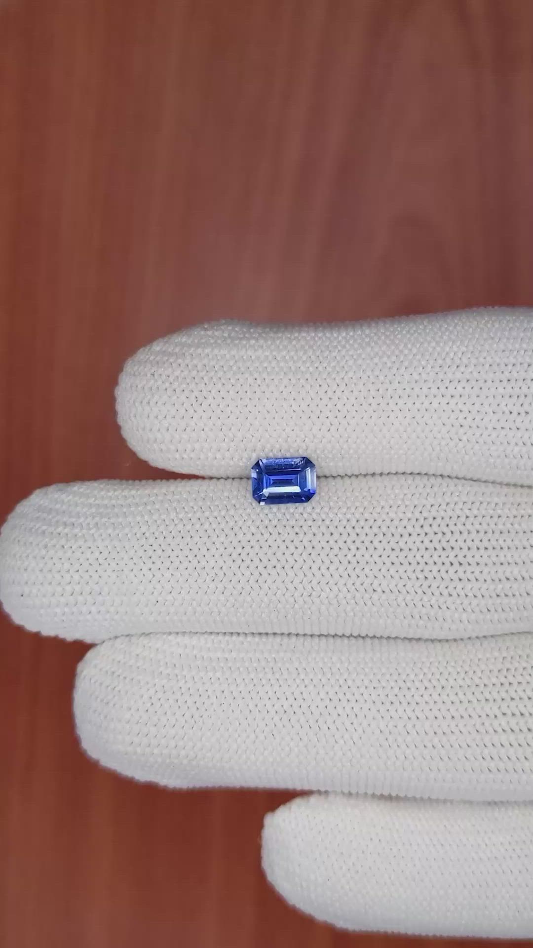 0.85 Ct. Blue Sapphire from Ceylon (Sri Lanka) Size Video