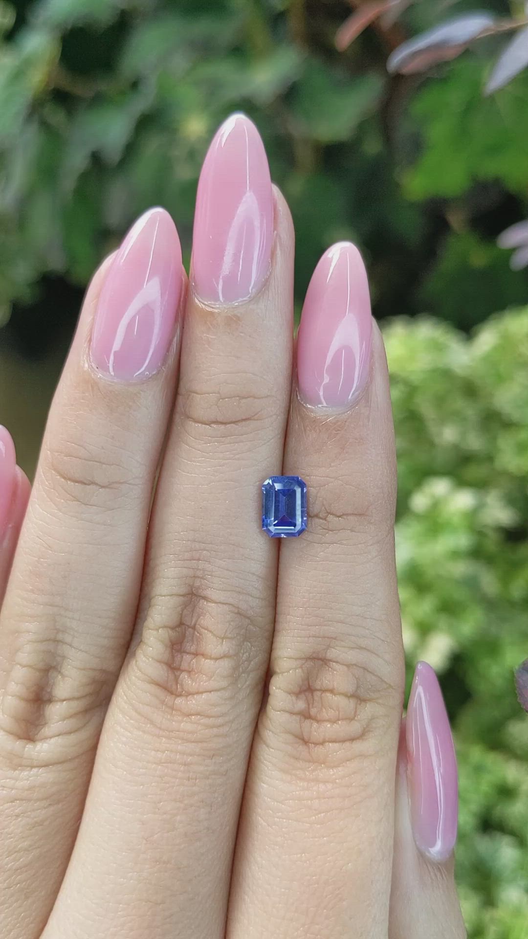 1.10 Ct. Blue Sapphire from Ceylon (Sri Lanka) Size Video