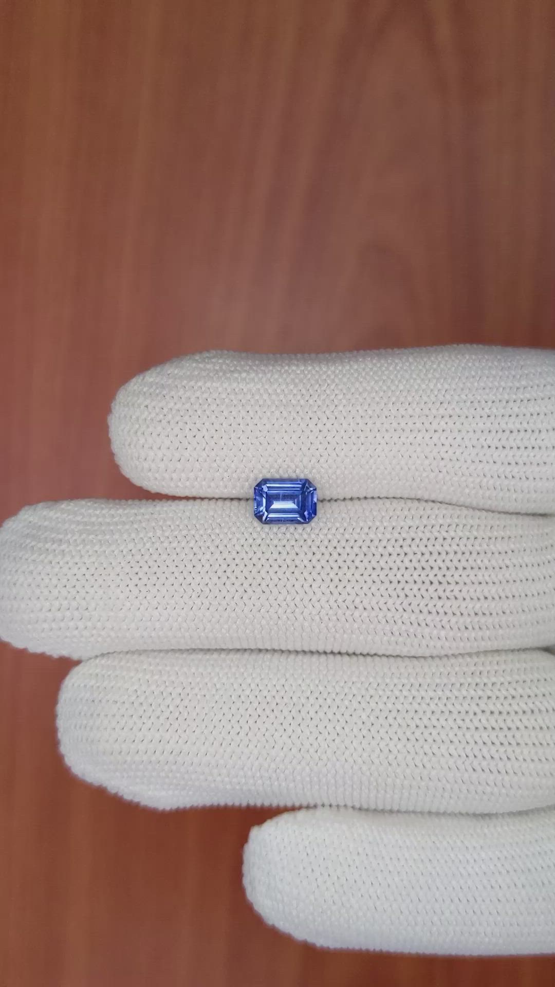 1.10 Ct. Blue Sapphire from Ceylon (Sri Lanka) Size Video