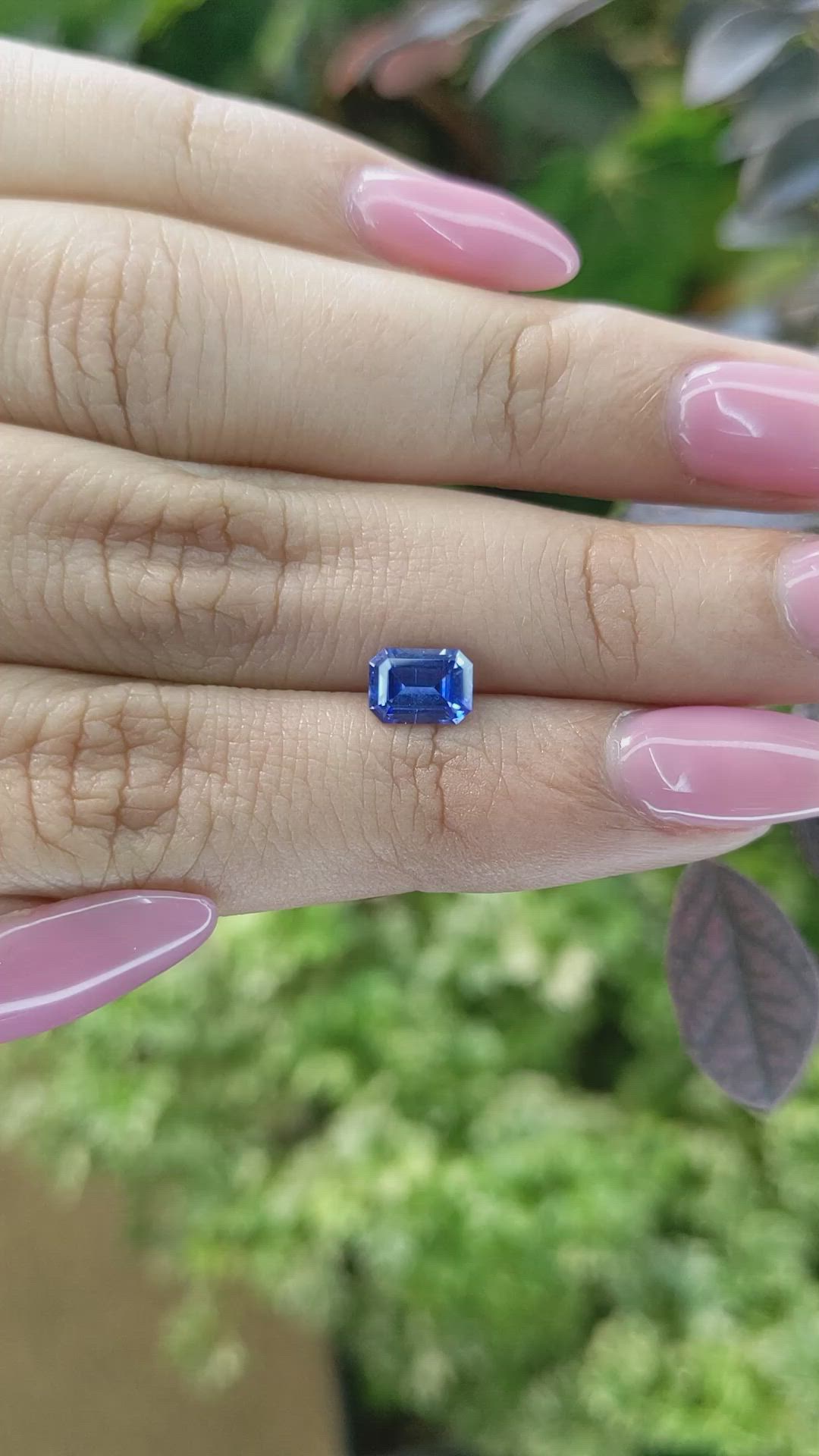 1.10 Ct. Blue Sapphire from Ceylon (Sri Lanka) Size Video
