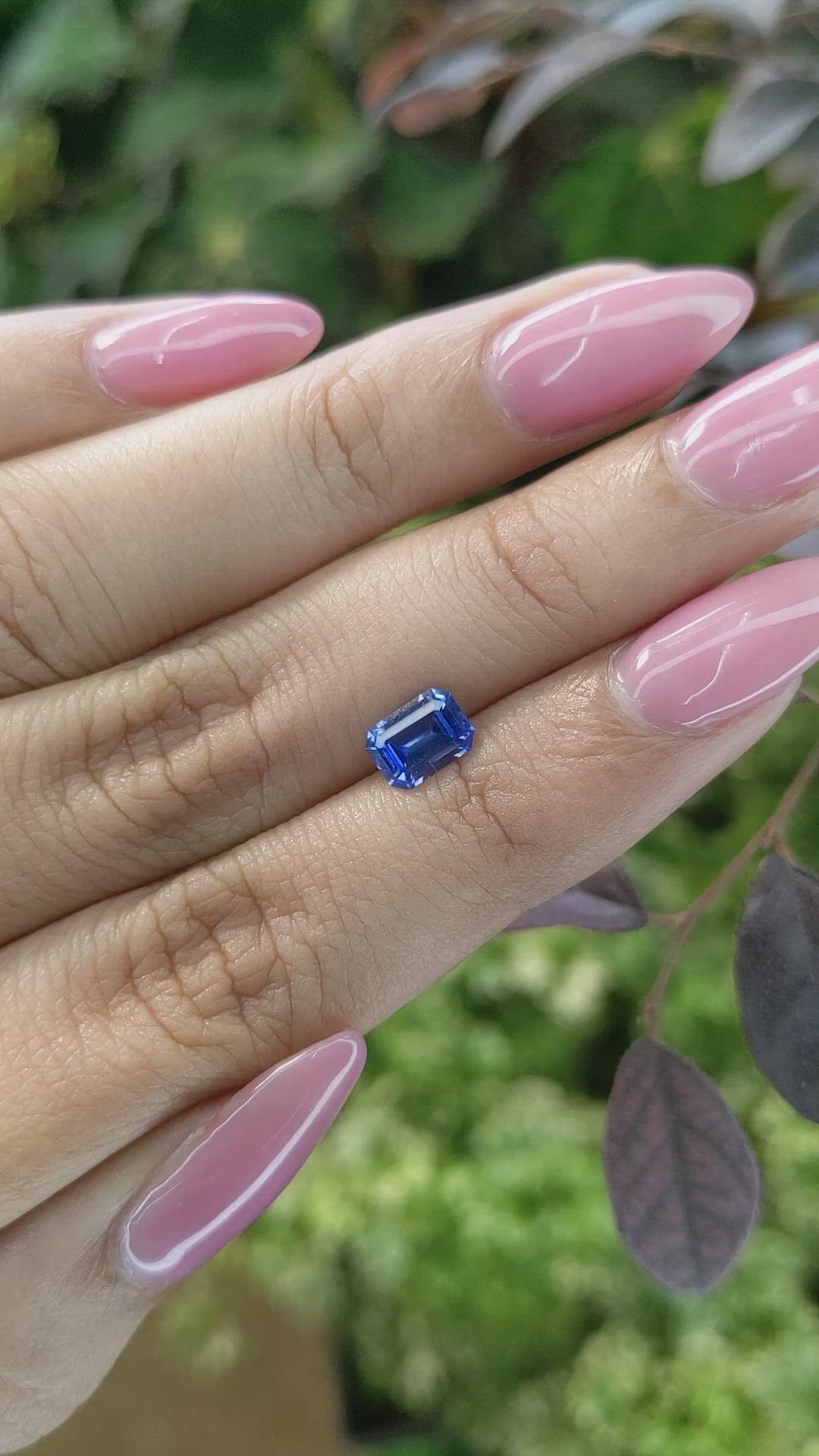 1.10 Ct. Blue Sapphire from Ceylon (Sri Lanka) Size Video
