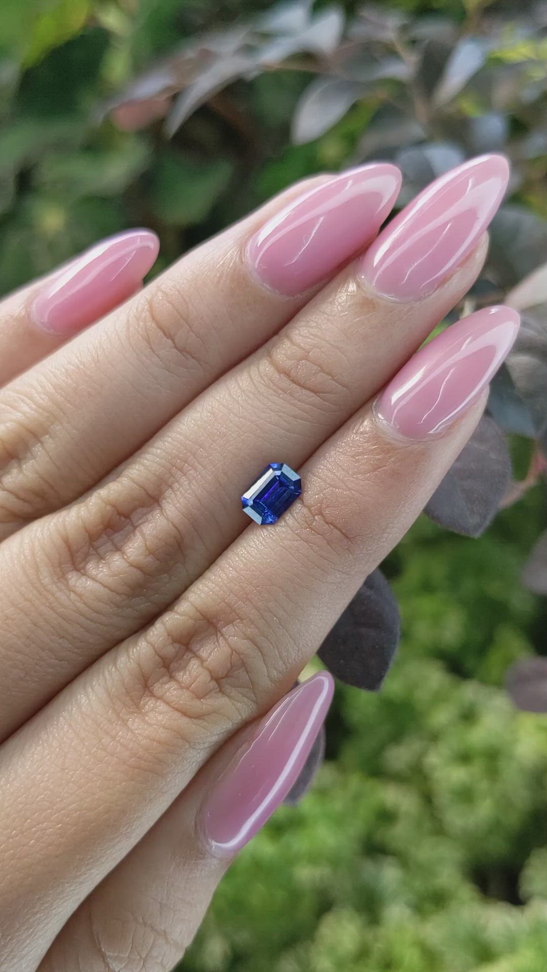 0.82 Ct. Blue Sapphire from Ceylon (Sri Lanka) Size Video