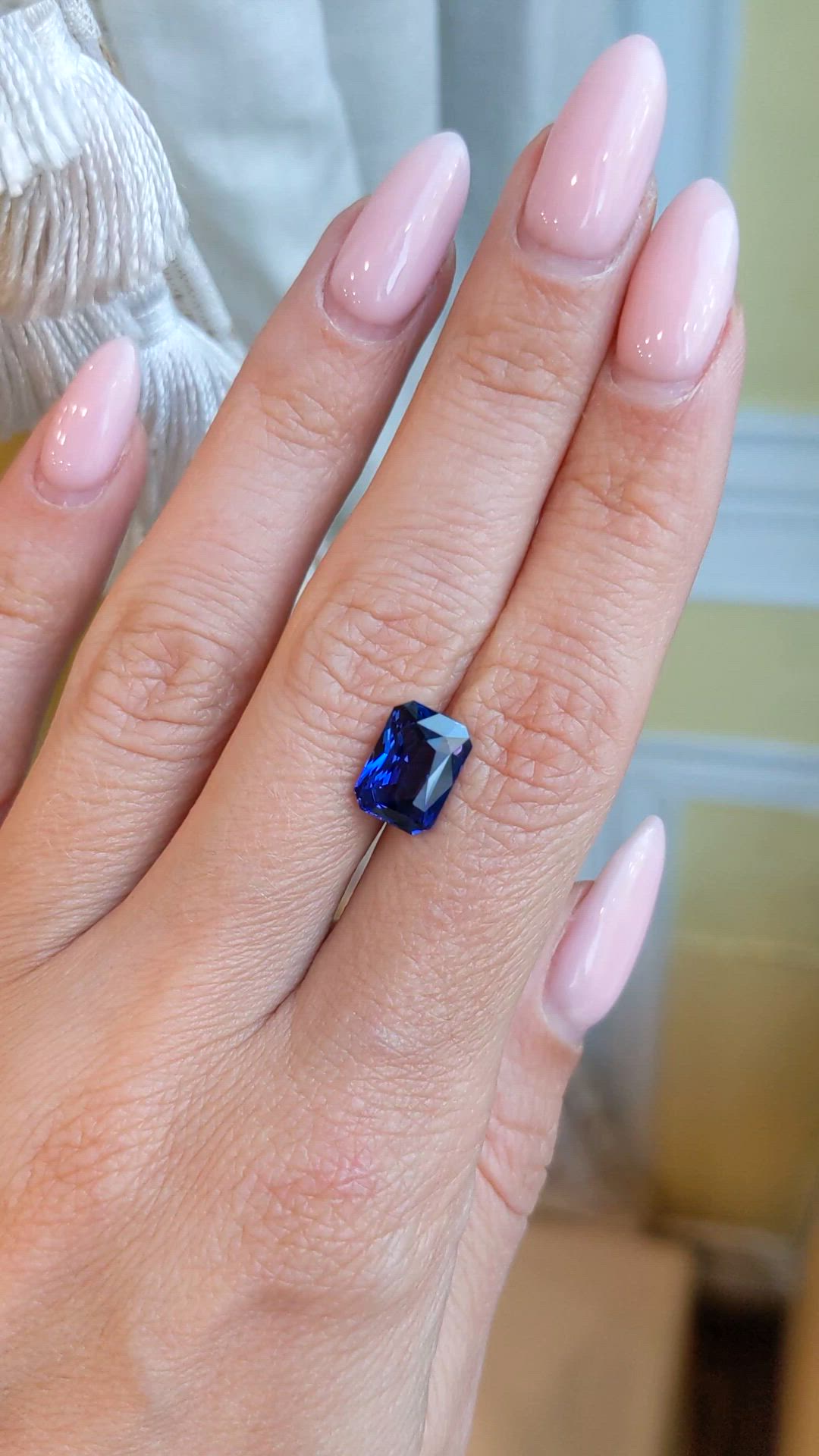 3.40 Ct. Blue Sapphire from Ceylon (Sri Lanka) Size Video