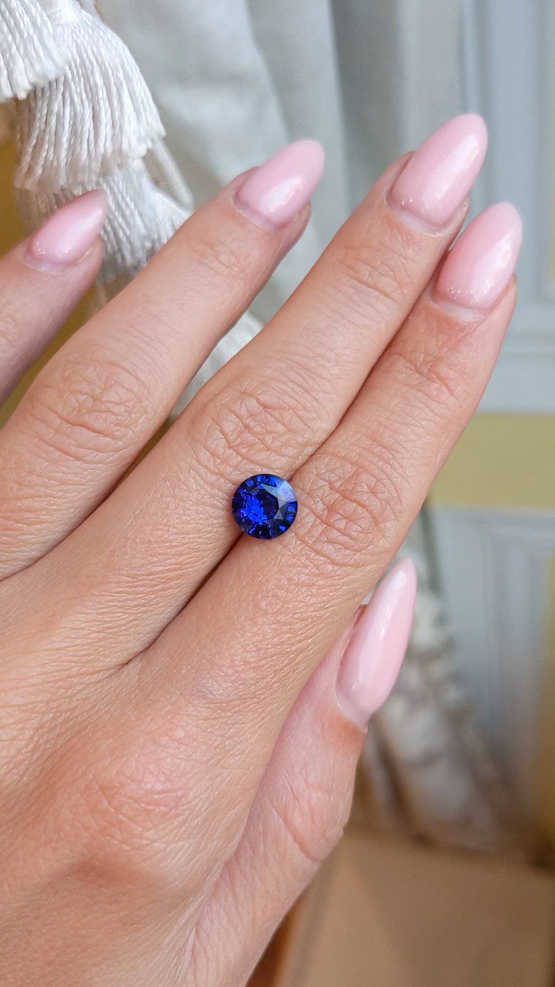 2.24 Ct. Blue Sapphire from Ceylon (Sri Lanka) Size Video