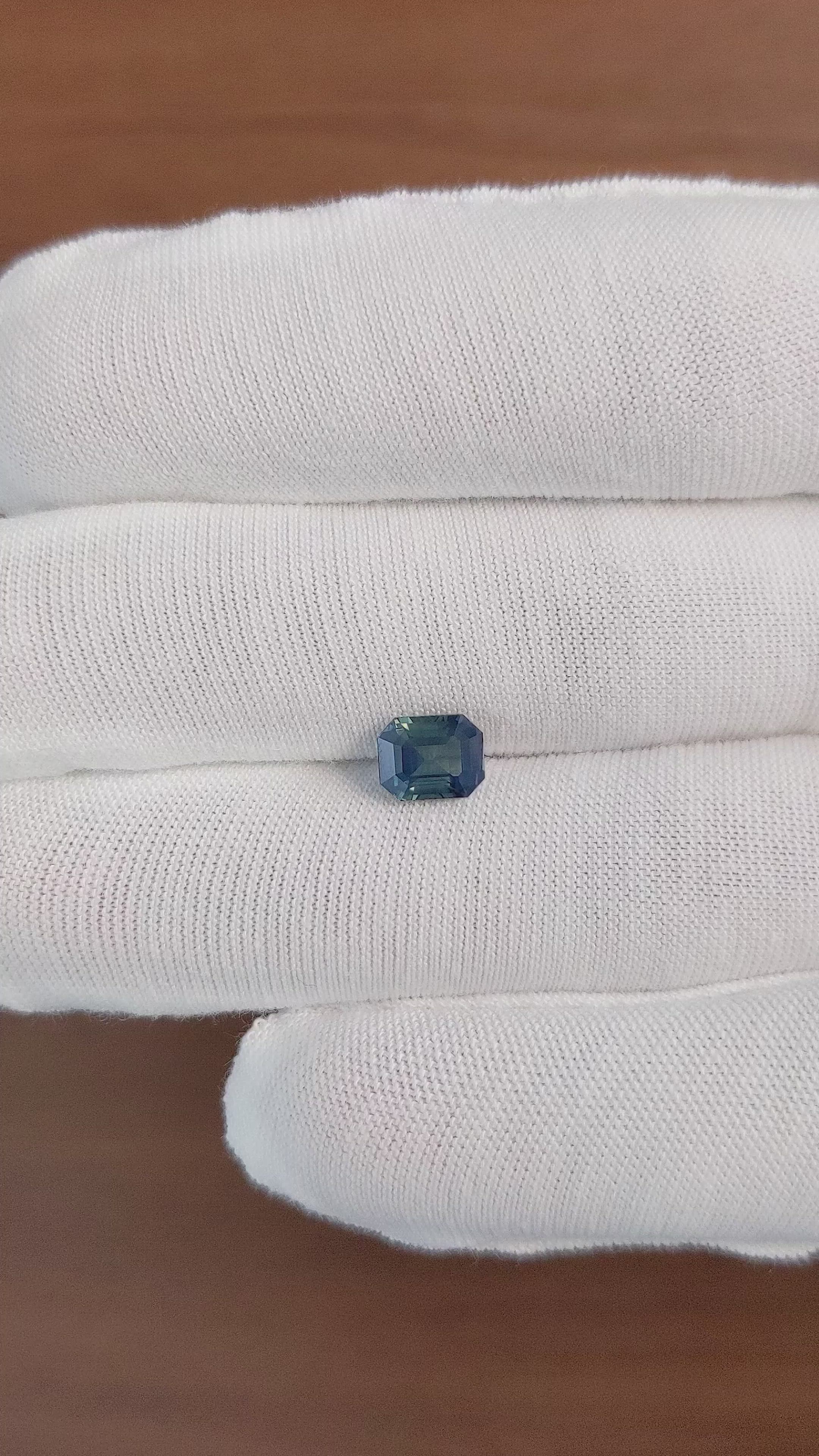 1.60 Ct. Greenish Blue Sapphire from Africa Size Video