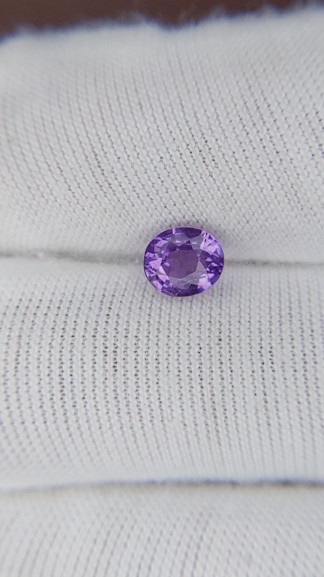 1.07 Ct. Purple Sapphire from Ceylon (Sri Lanka) Size Video