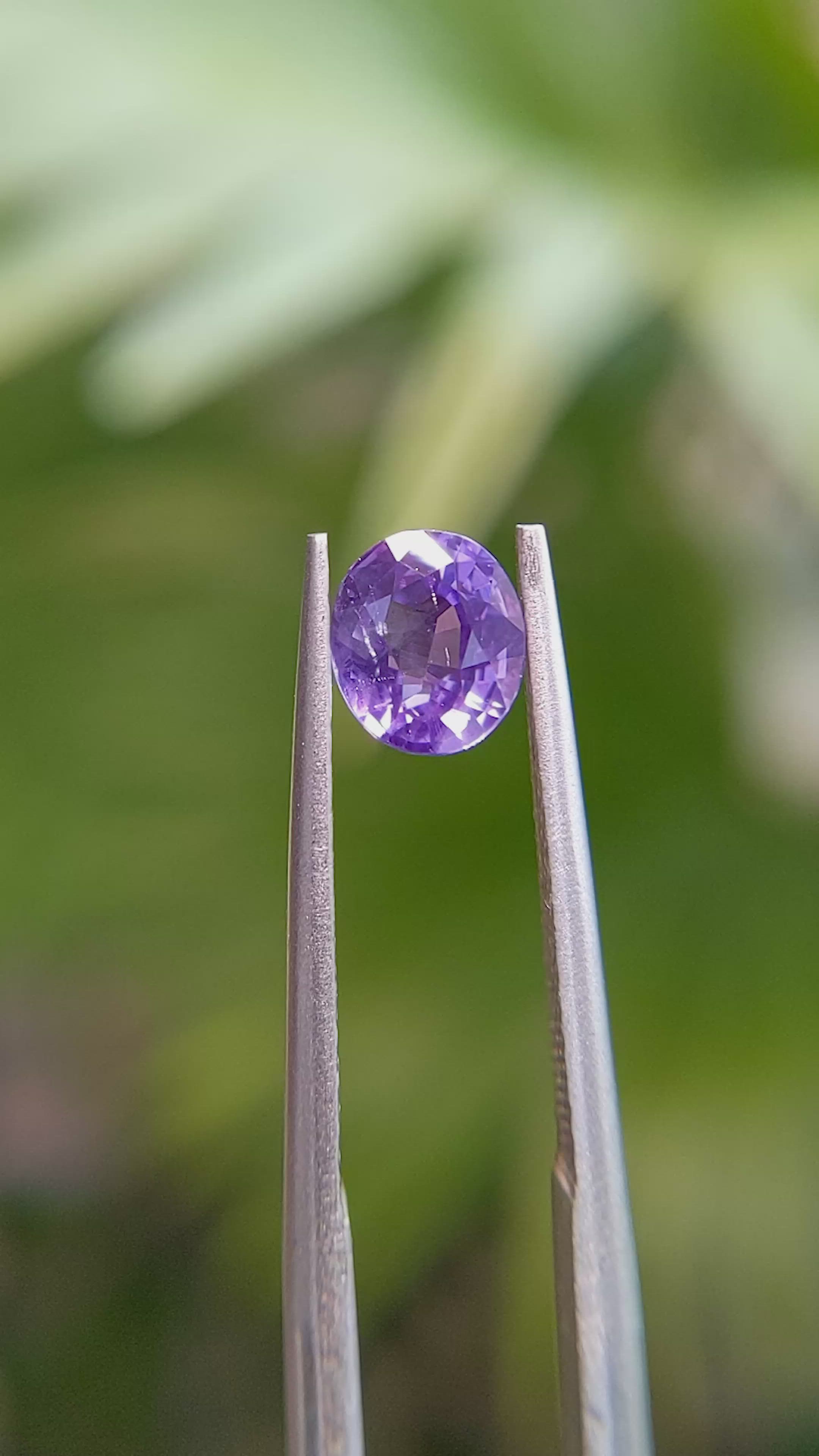 1.07 Ct. Purple Sapphire from Ceylon (Sri Lanka) Size Video