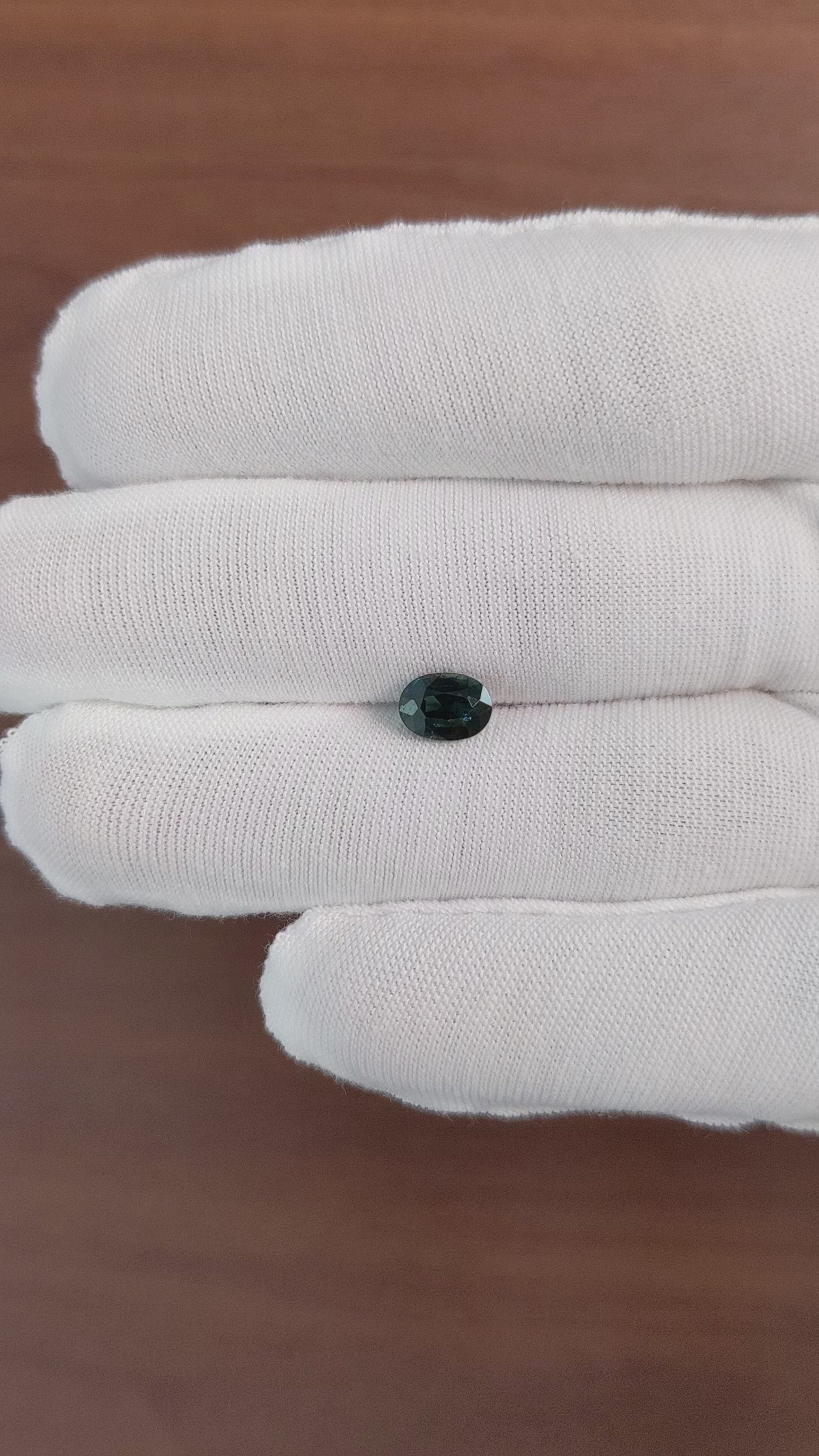 1.32 Ct. Bluish Green Sapphire from Africa Size Video