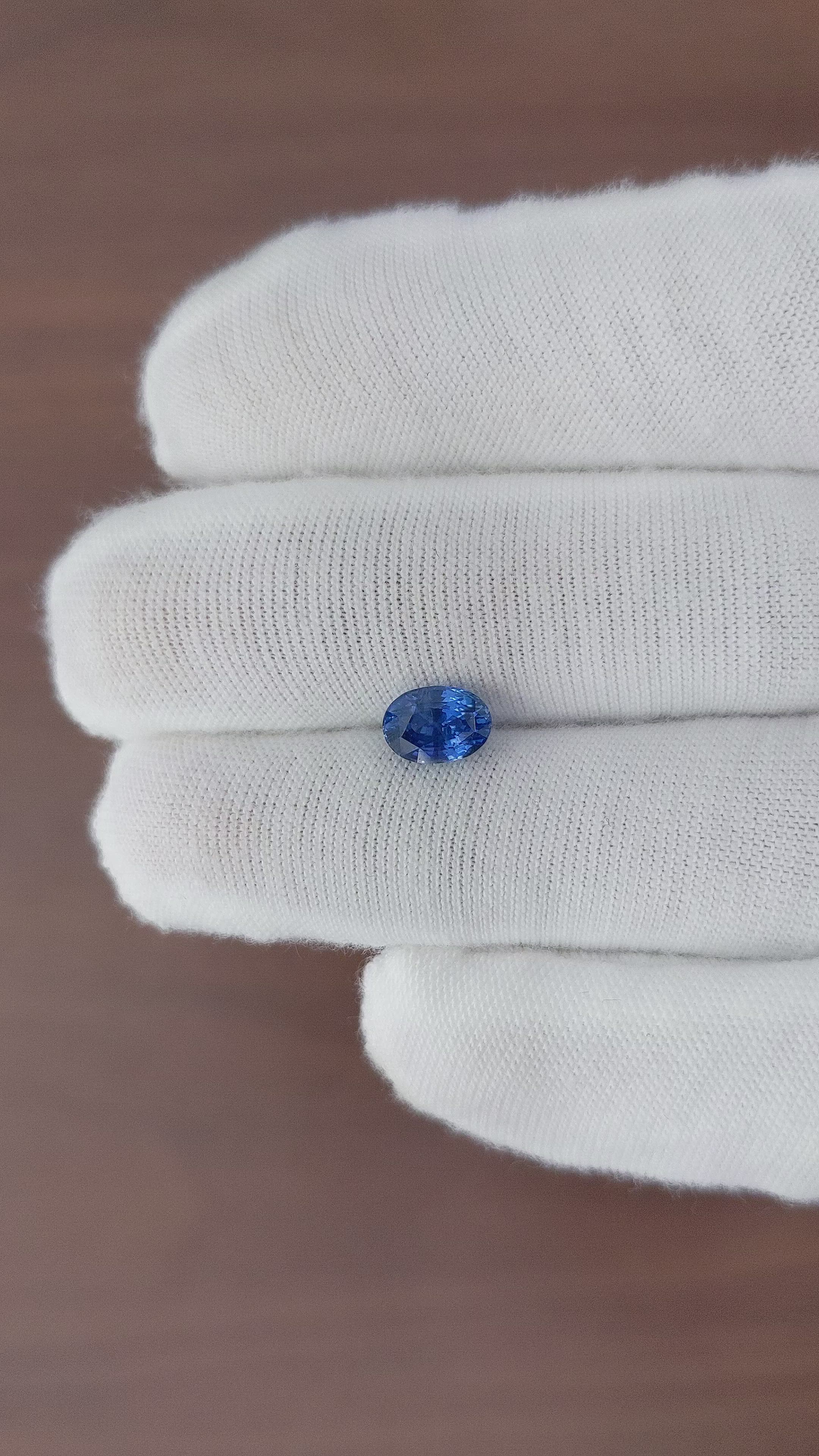 1.55 Ct. Blue Sapphire from Ceylon (Sri Lanka) Size Video