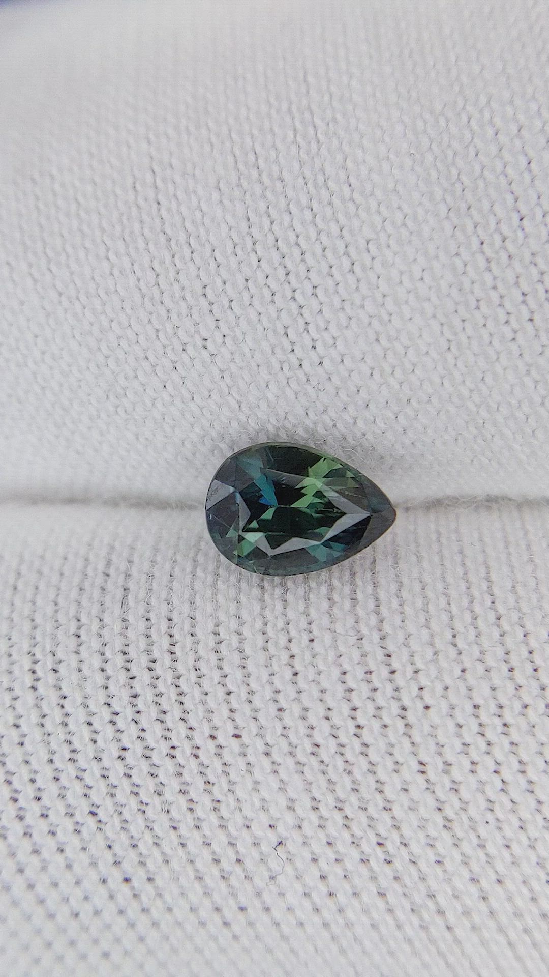 0.76 Ct. Bluish Green Sapphire from Africa Size Video