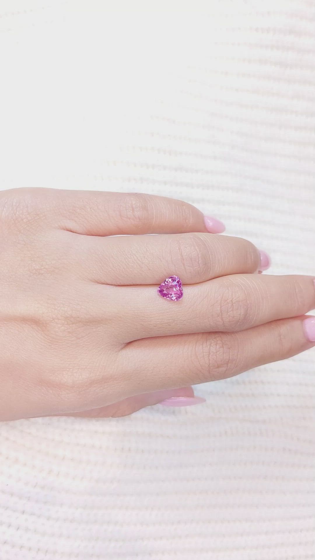 2.05 Ct. Purplish Pink Sapphire from Ceylon (Sri Lanka) Size Video