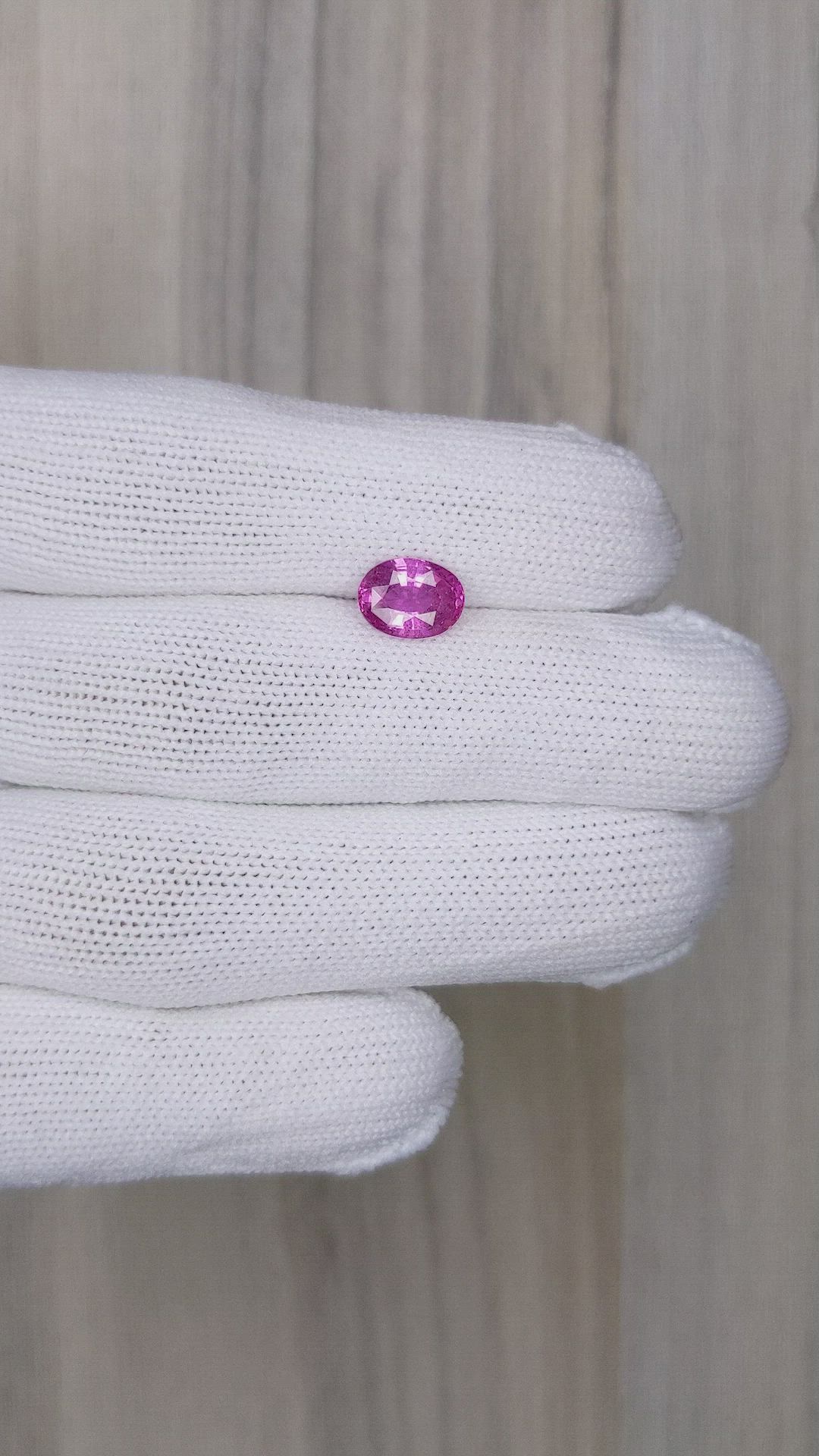 2.04 Ct. Pink Sapphire from Ceylon (Sri Lanka) Size Video