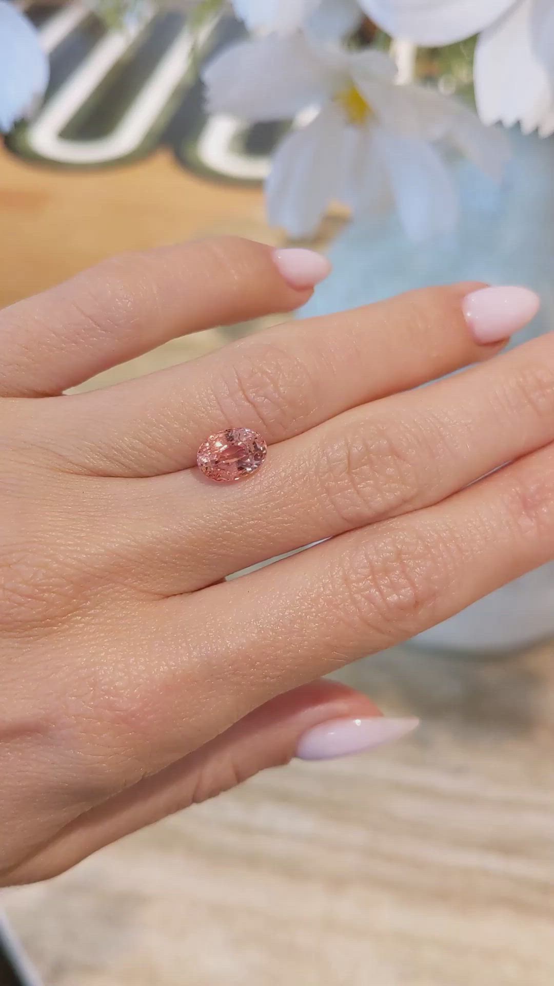 3.02 Ct. Padparadscha Sapphire from Madagascar Size Video