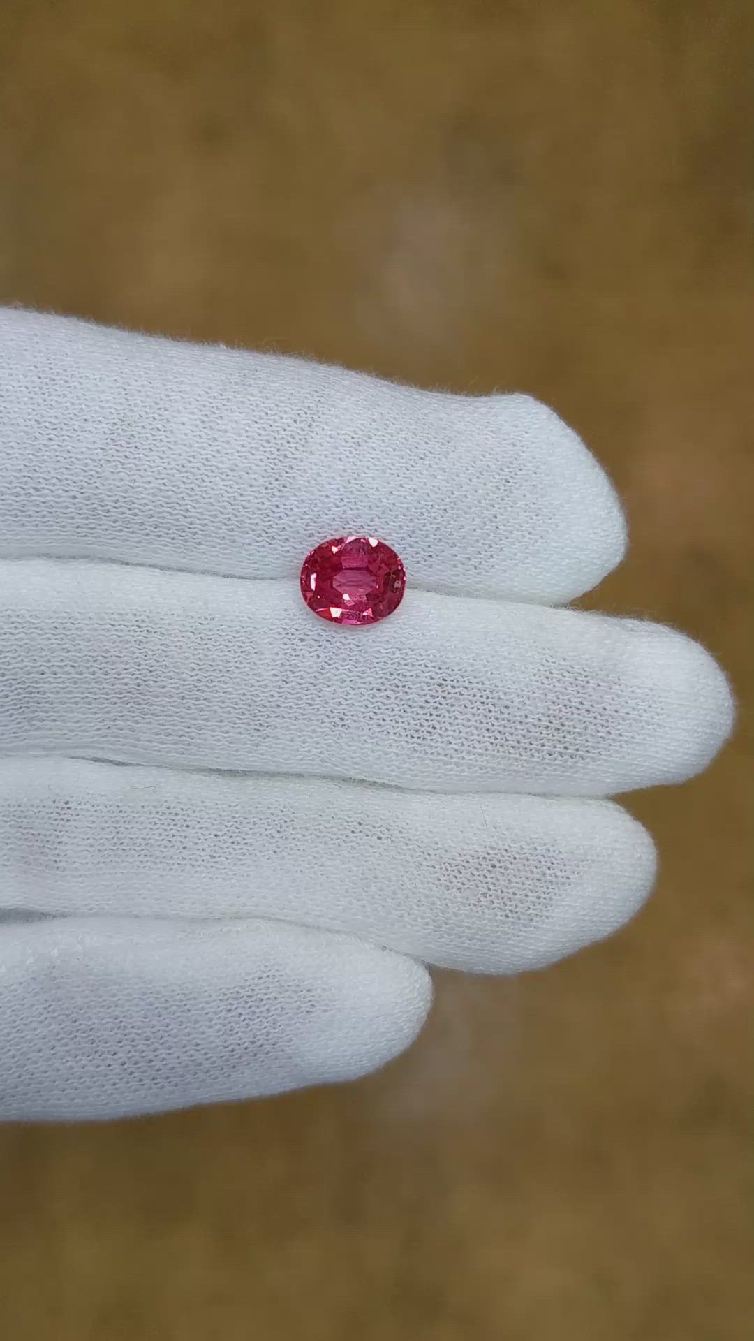 1.82 Ct. Padparadscha Sapphire from Ceylon (Sri Lanka) Size Video