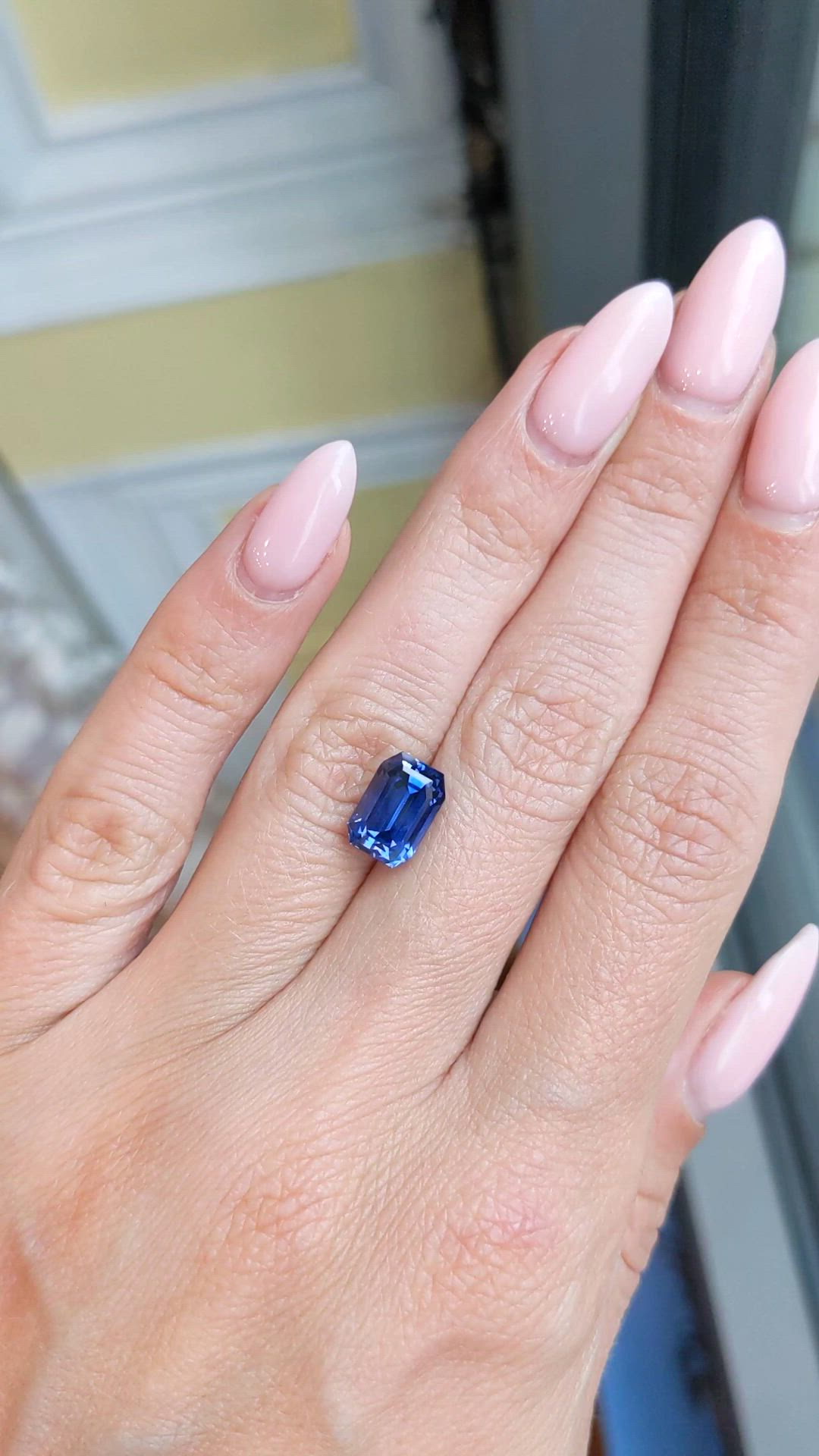 3.77 Ct. Blue Sapphire from Ceylon (Sri Lanka) Size Video