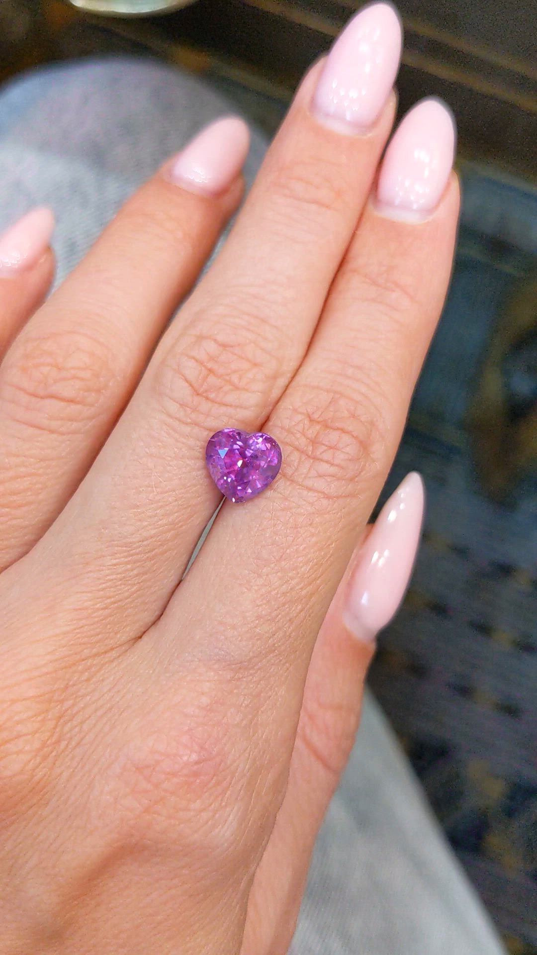 2.92 Ct. Purple Sapphire from Ceylon (Sri Lanka) Size Video