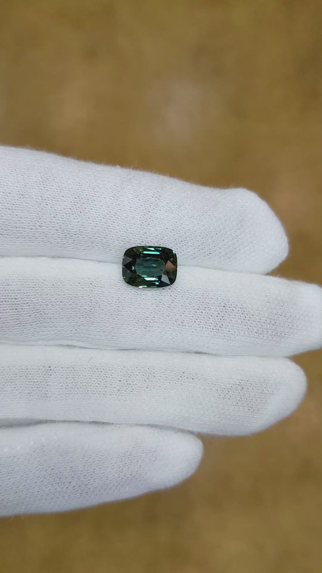 3.05 Ct. Bluish Green Sapphire from Kenya Size Video