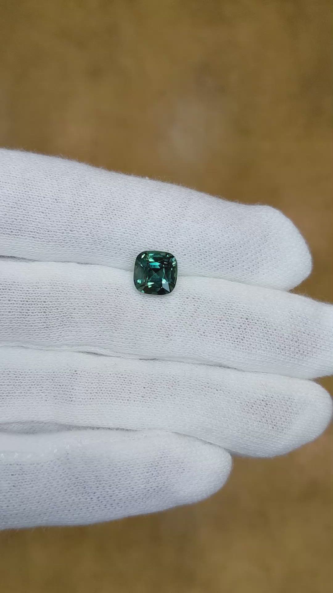 2.50 Ct. Bluish Green Sapphire from Ceylon (Sri Lanka) Size Video