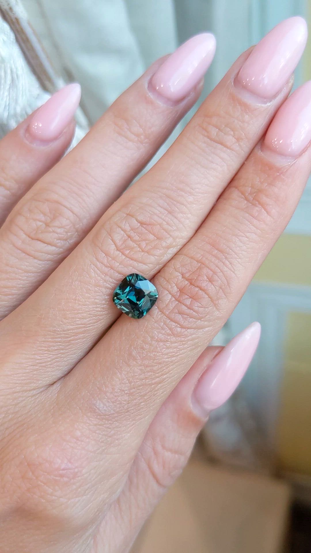 2.50 Ct. Bluish Green Sapphire from Ceylon (Sri Lanka) Size Video