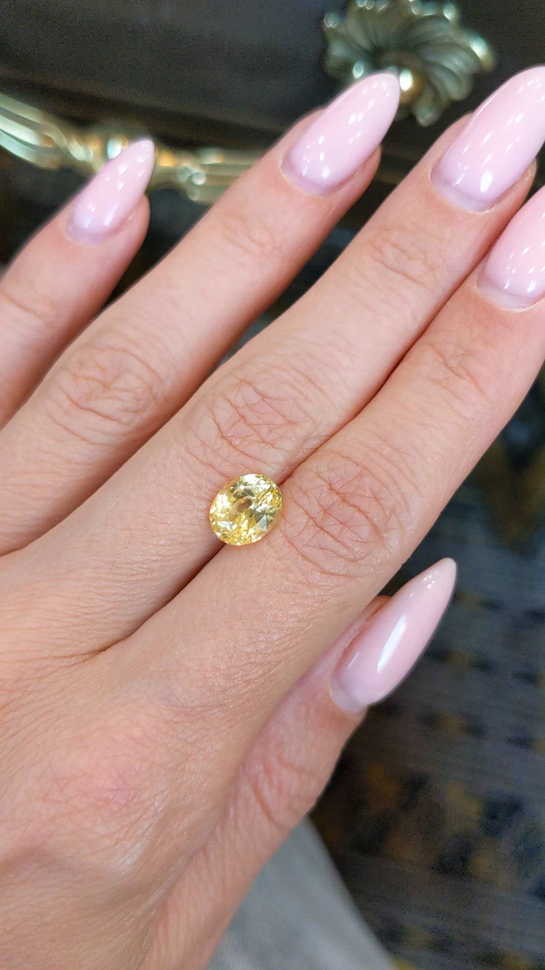 3.07 Ct. Yellow Sapphire from Ceylon (Sri Lanka) Size Video