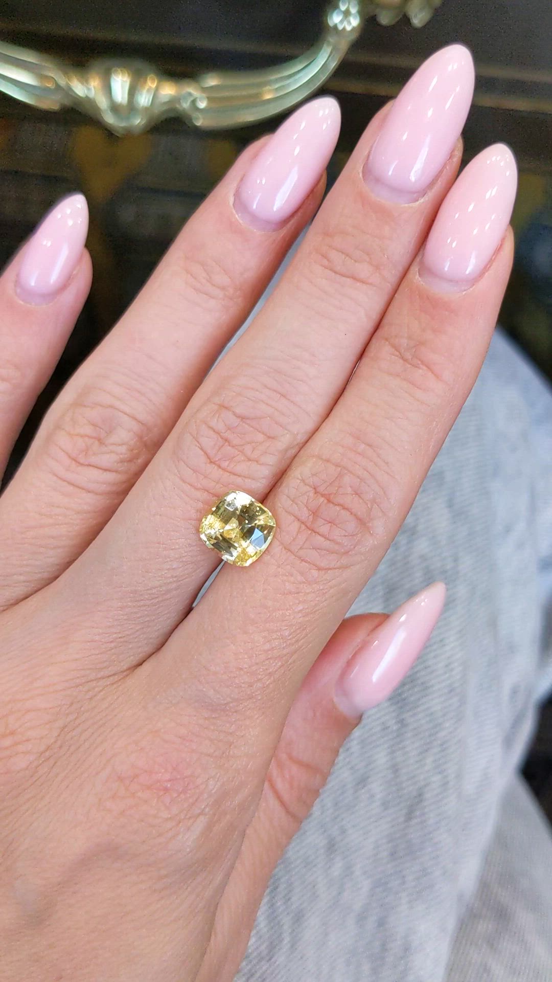 3.31 Ct. Yellow Sapphire from Ceylon (Sri Lanka) Size Video