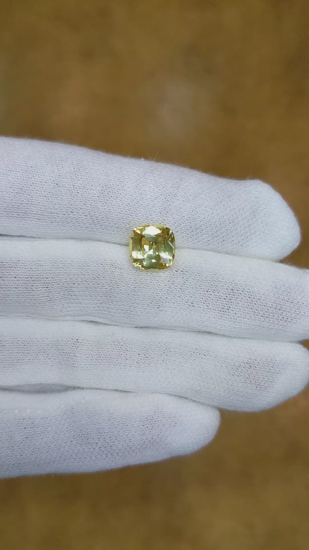 3.31 Ct. Yellow Sapphire from Ceylon (Sri Lanka) Size Video