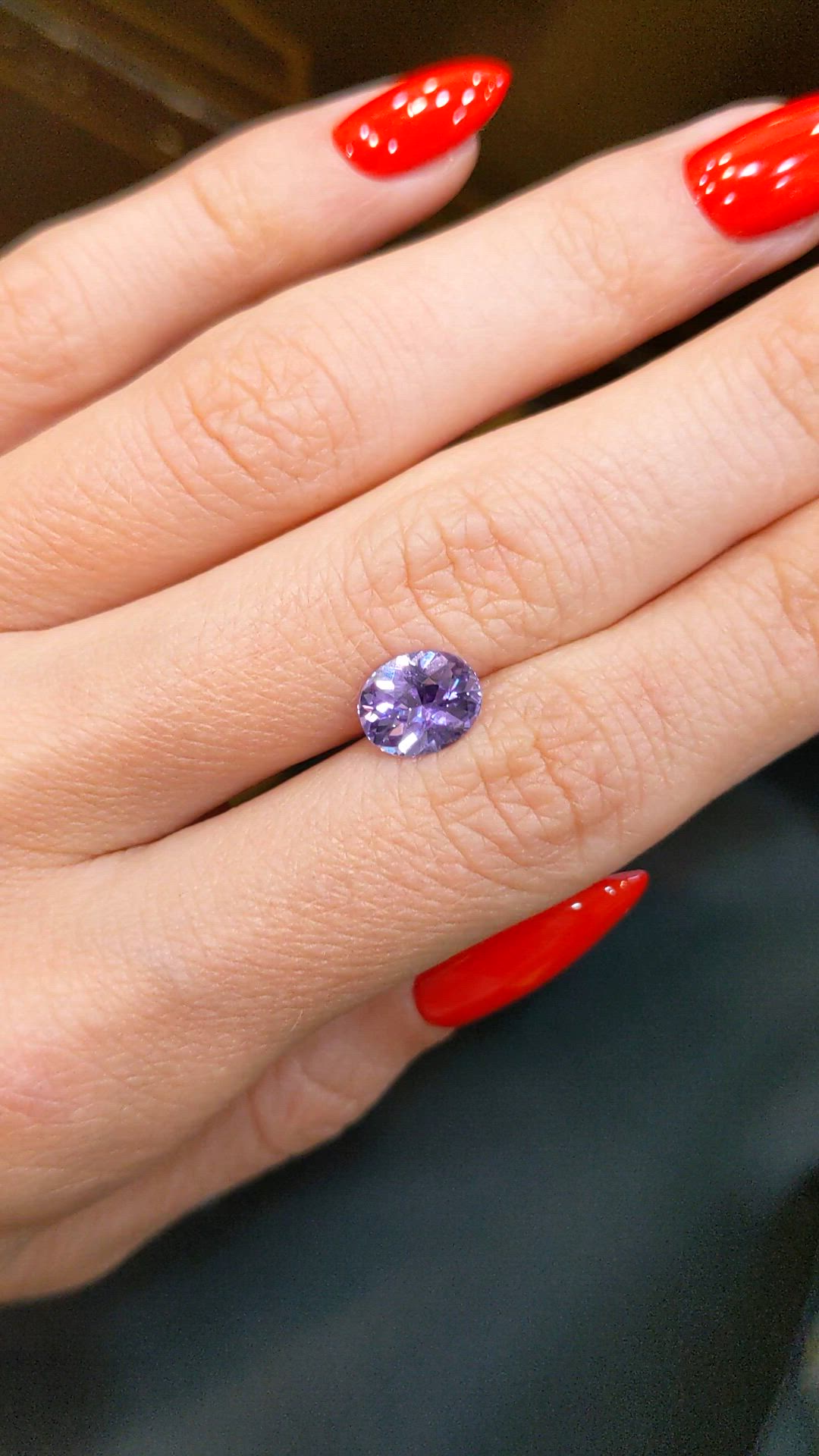 1.83 Ct. Purple Sapphire from Ceylon (Sri Lanka) Size Video