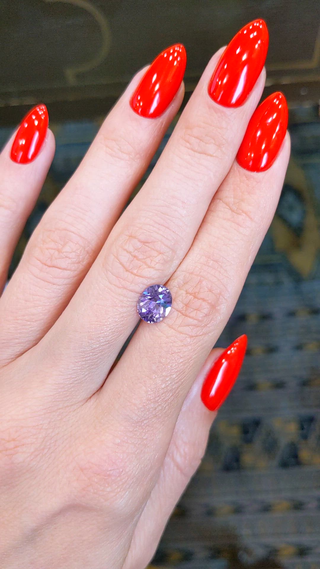 1.83 Ct. Purple Sapphire from Ceylon (Sri Lanka) Size Video