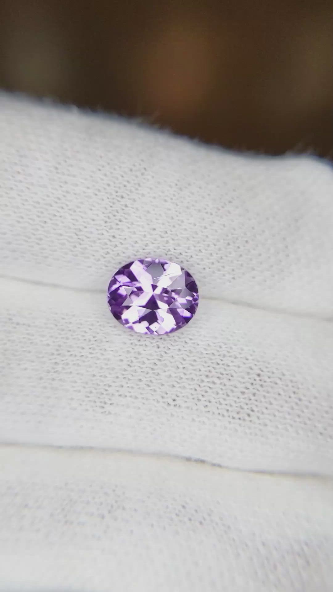 1.83 Ct. Purple Sapphire from Ceylon (Sri Lanka) Size Video