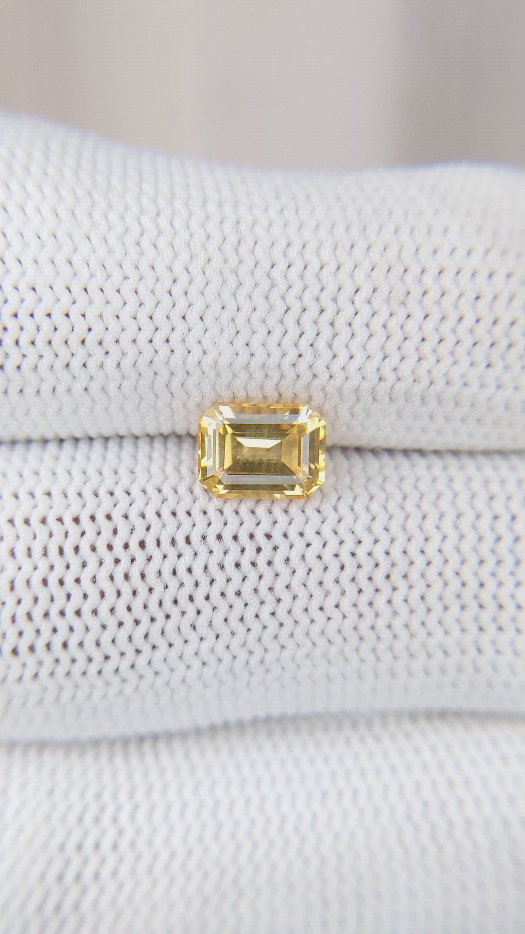 1.45 Ct. Yellow Sapphire from Ceylon (Sri Lanka) Size Video