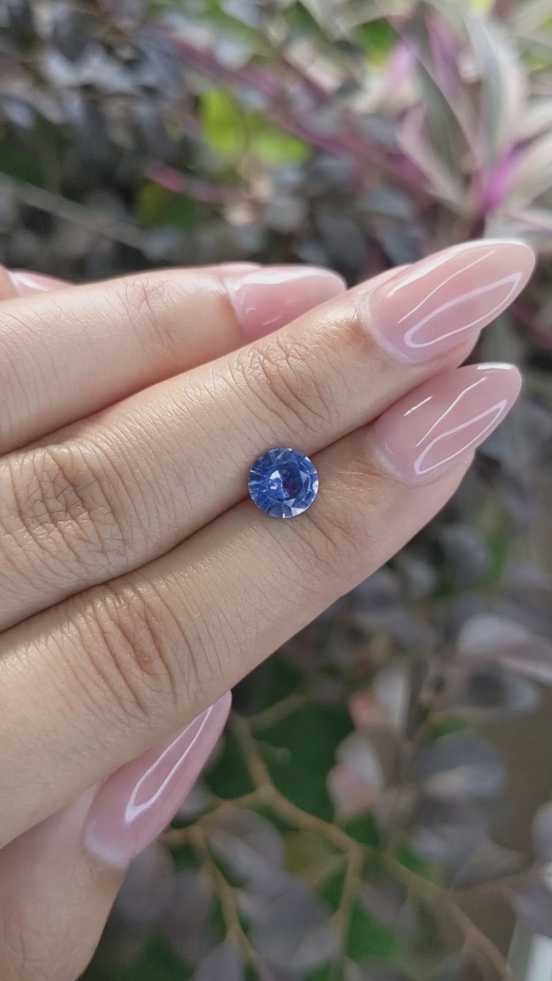 1.38 Ct. Blue Sapphire from Ceylon (Sri Lanka) Size Video