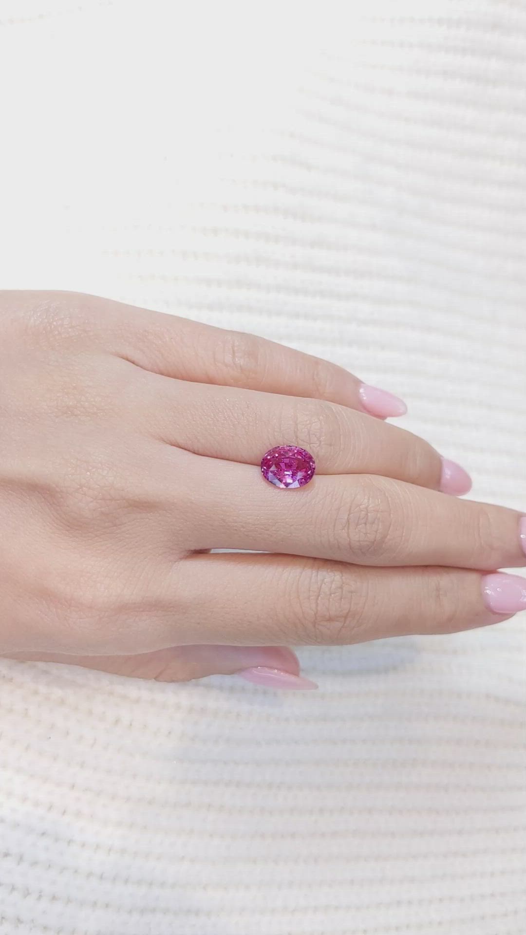 3.02 Ct. Pink Sapphire from Ceylon (Sri Lanka) Size Video