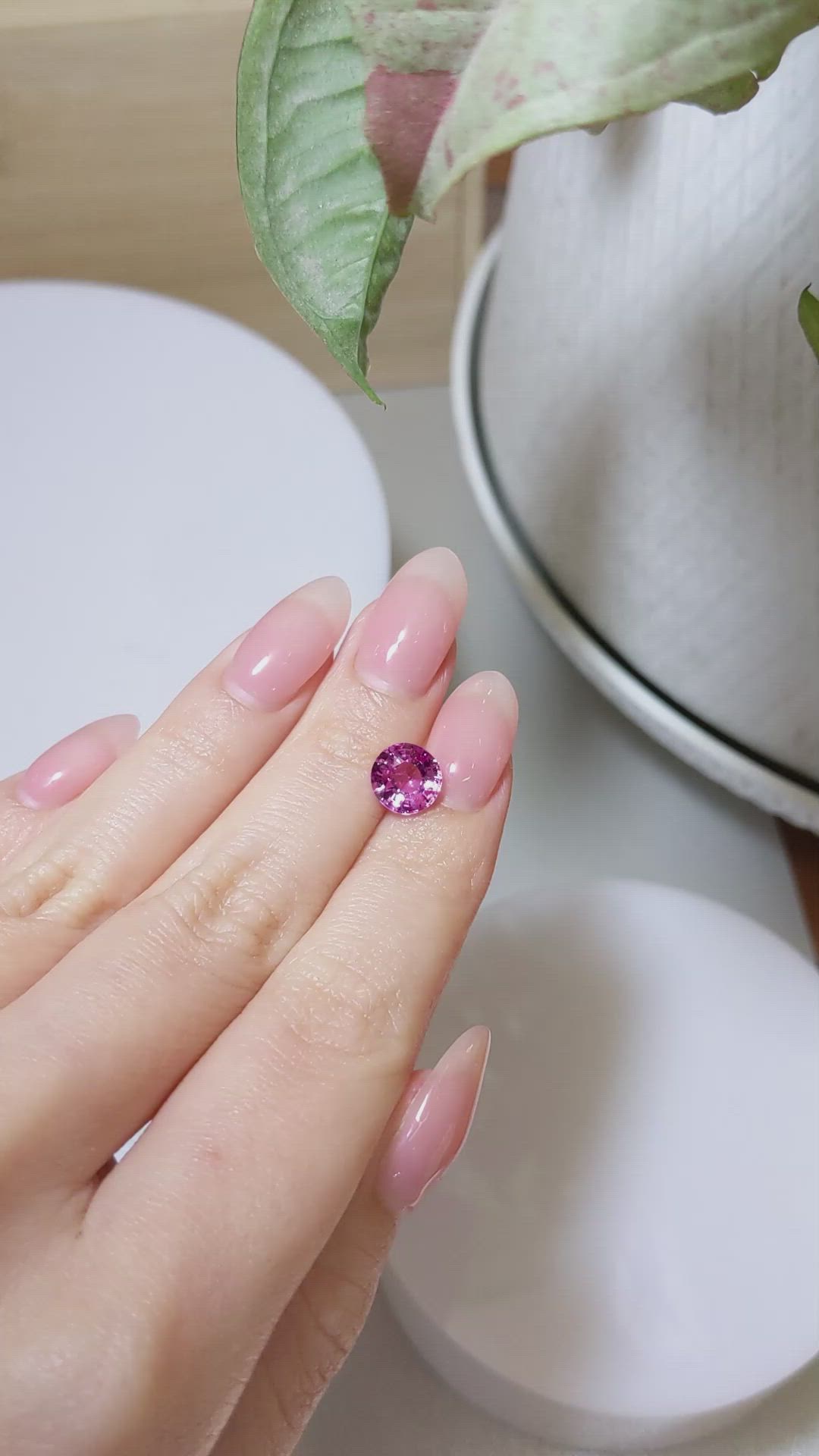 2.50 Ct. Pinkish Purple Sapphire from Madagascar Size Video