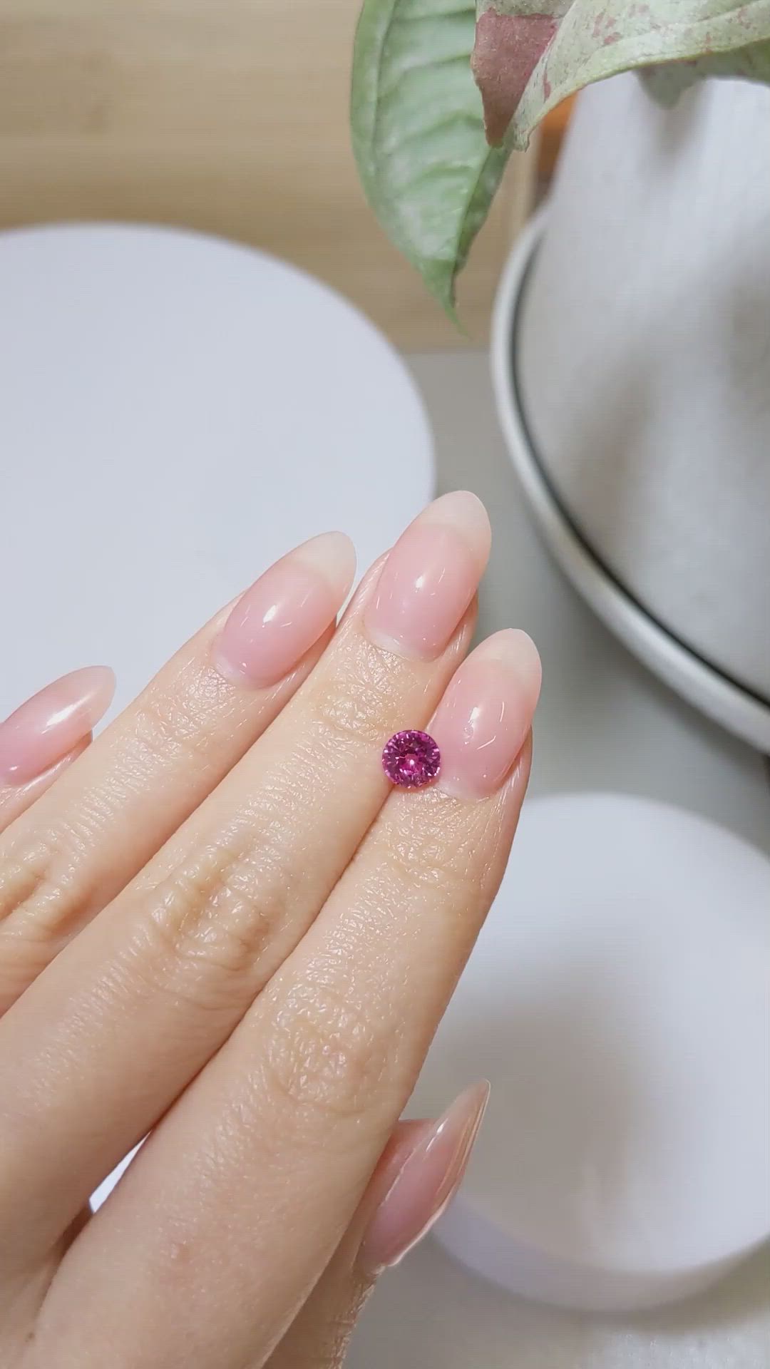 1.22 Ct. Pink Sapphire from Ceylon (Sri Lanka) Size Video