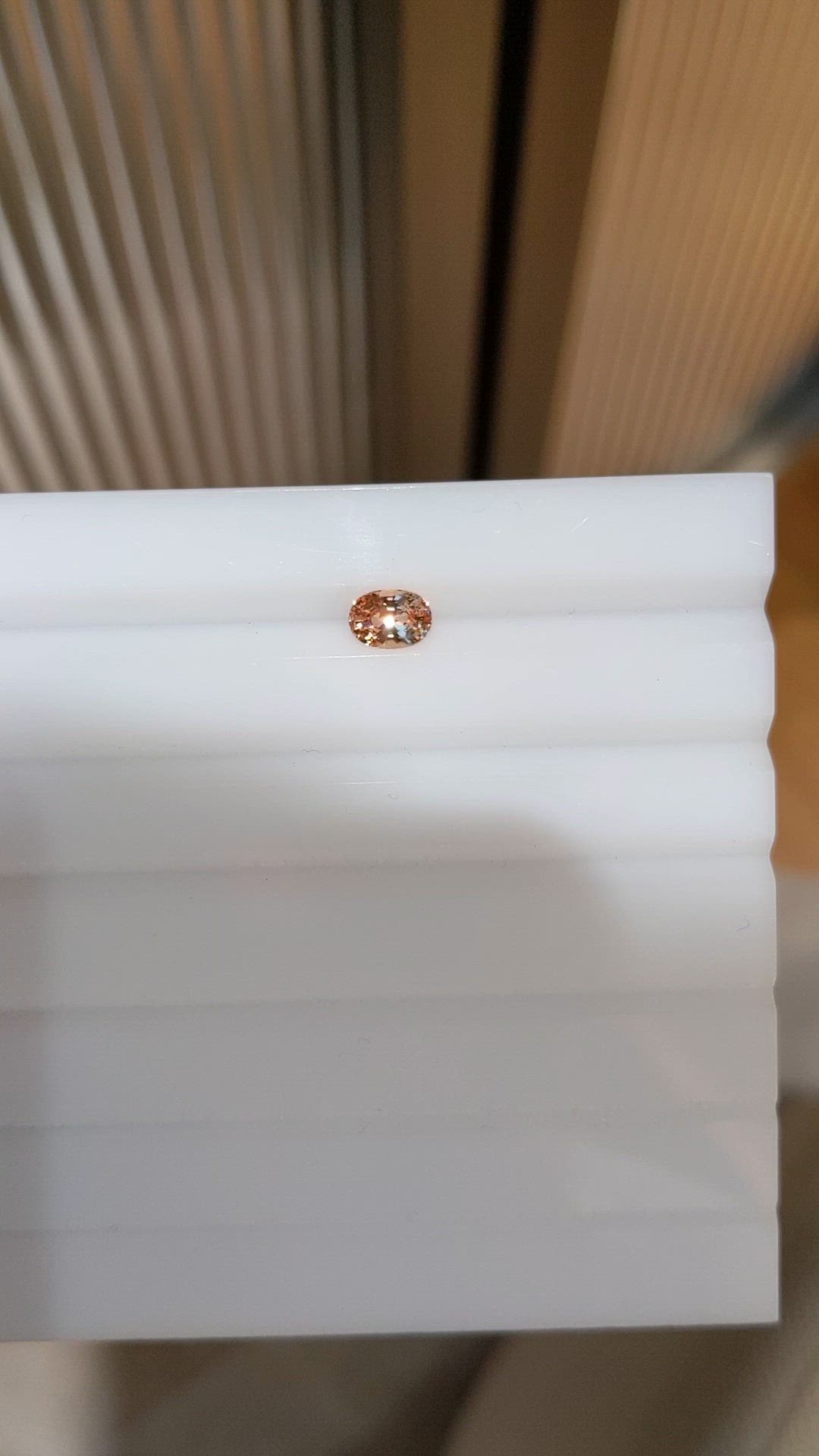 1.03 Ct. Padparadscha Sapphire from Ceylon (Sri Lanka) Size Video