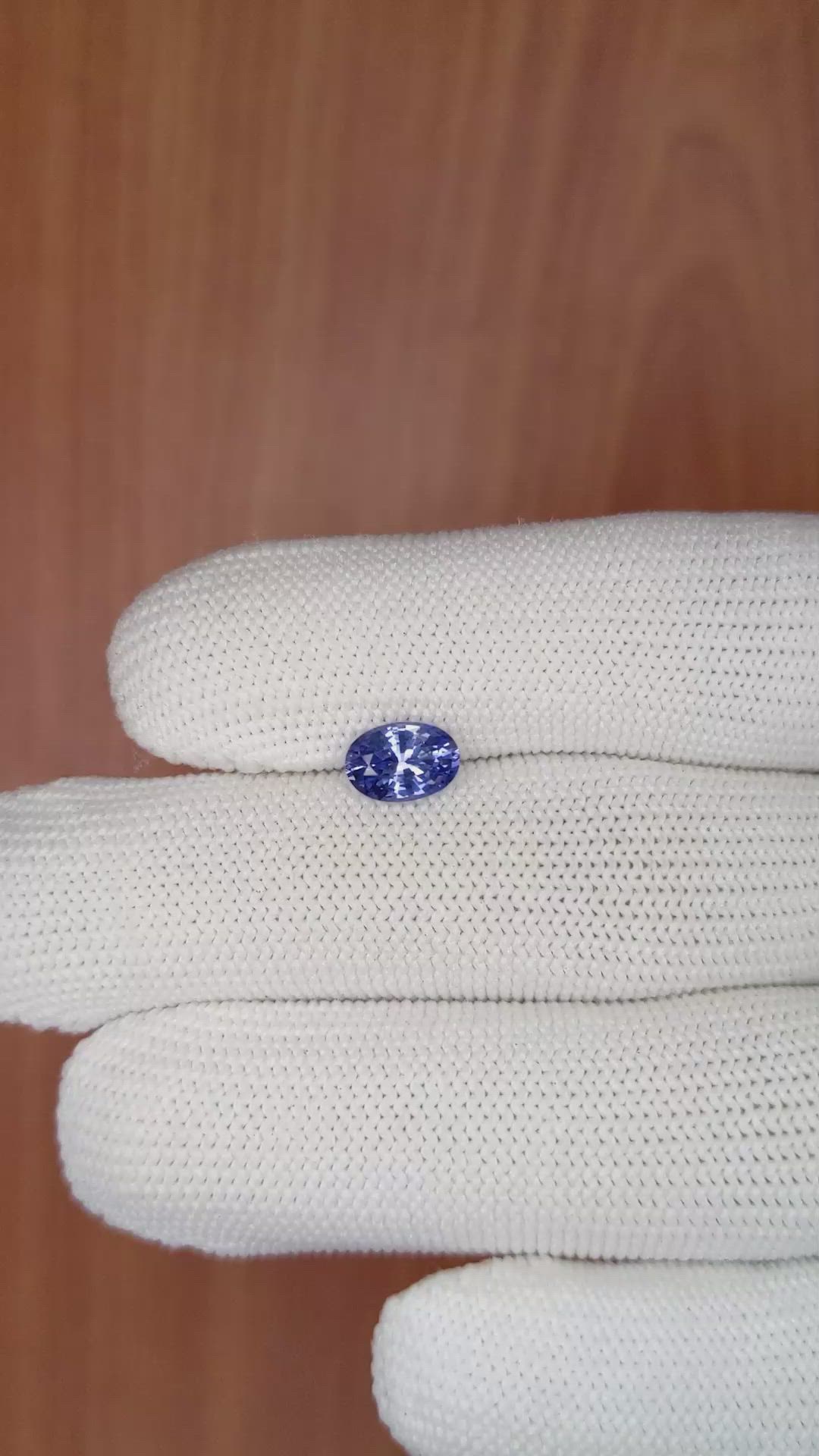 1.29 Ct. Blue Sapphire from Ceylon (Sri Lanka) Size Video