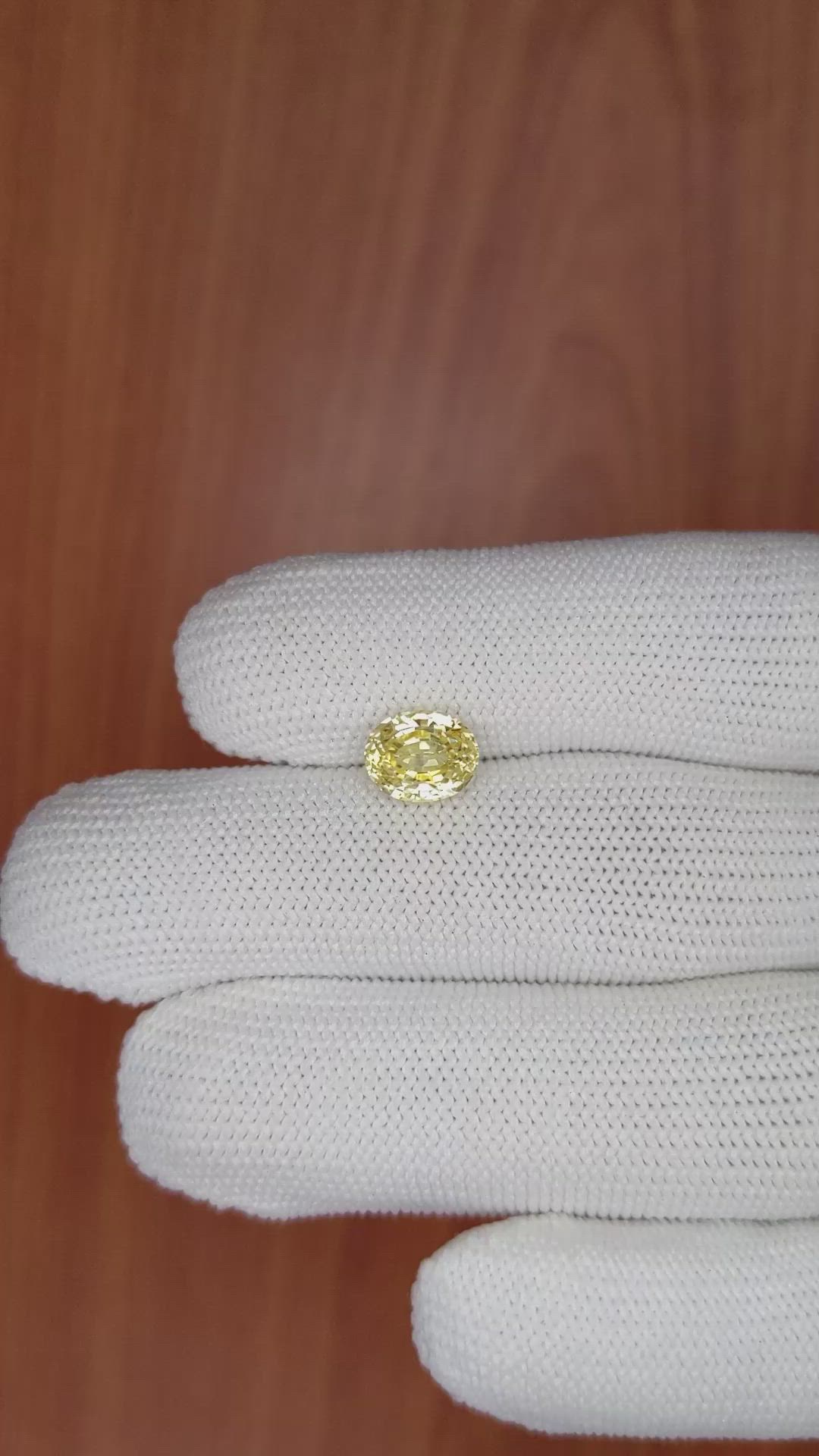 2.67 Ct. Yellow Sapphire from Ceylon (Sri Lanka) Size Video