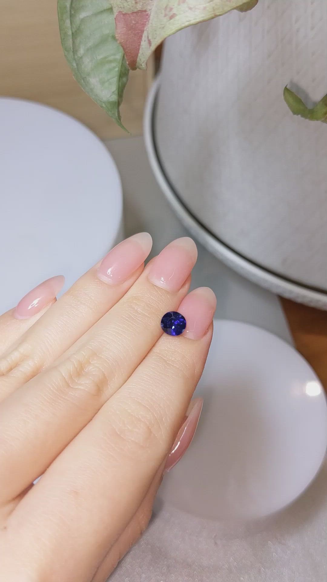 1.60 Ct. Blue Sapphire from Ceylon (Sri Lanka) Size Video
