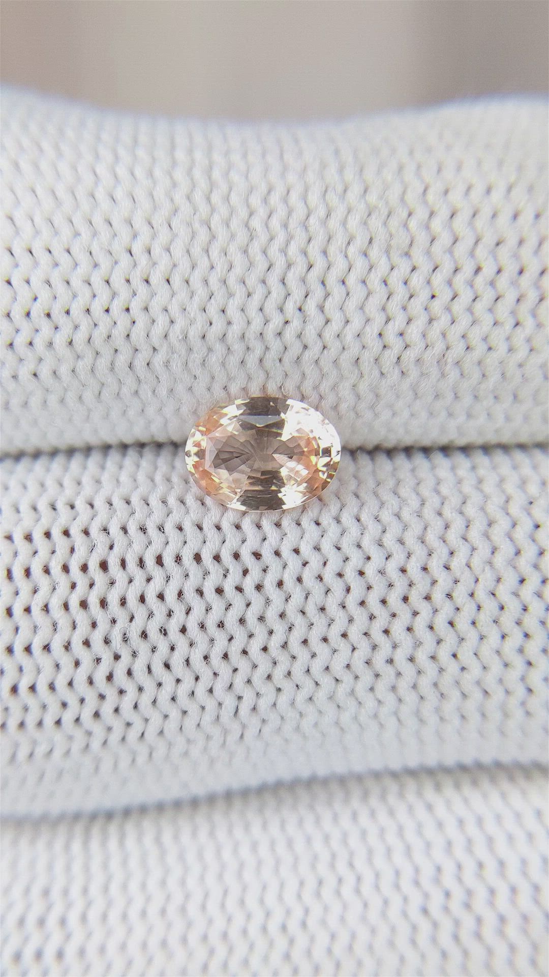 1.10 Ct. Peach Sapphire from Ceylon (Sri Lanka) Size Video
