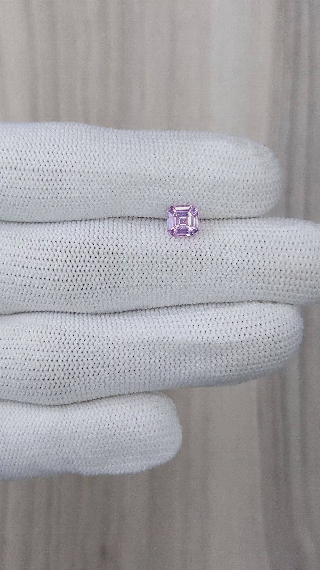 1.01 Ct. Purplish Pink Sapphire from Ceylon (Sri Lanka) Size Video