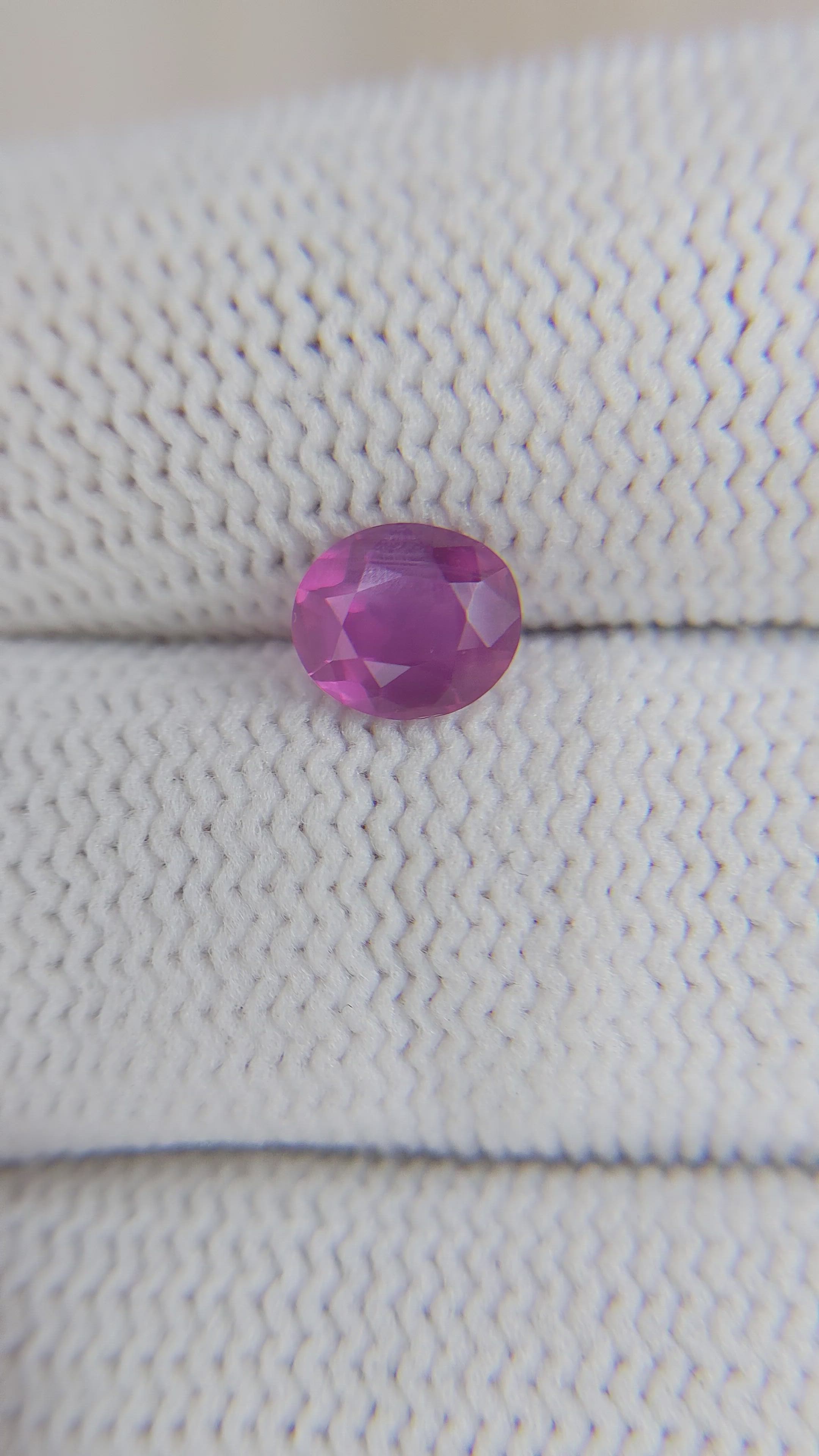 1.36 Ct. Pink Sapphire from Ceylon (Sri Lanka) Size Video
