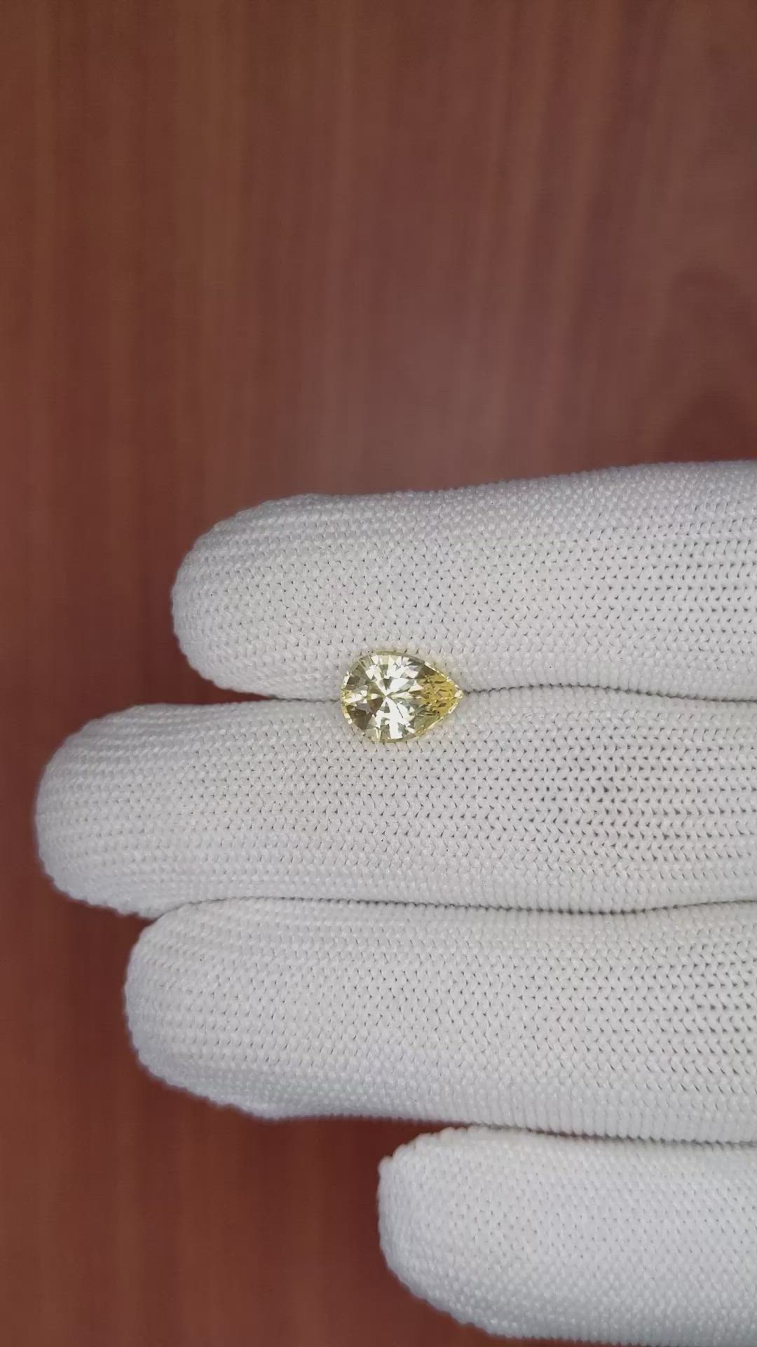 2.33 Ct. Yellow Sapphire from Ceylon (Sri Lanka) Size Video