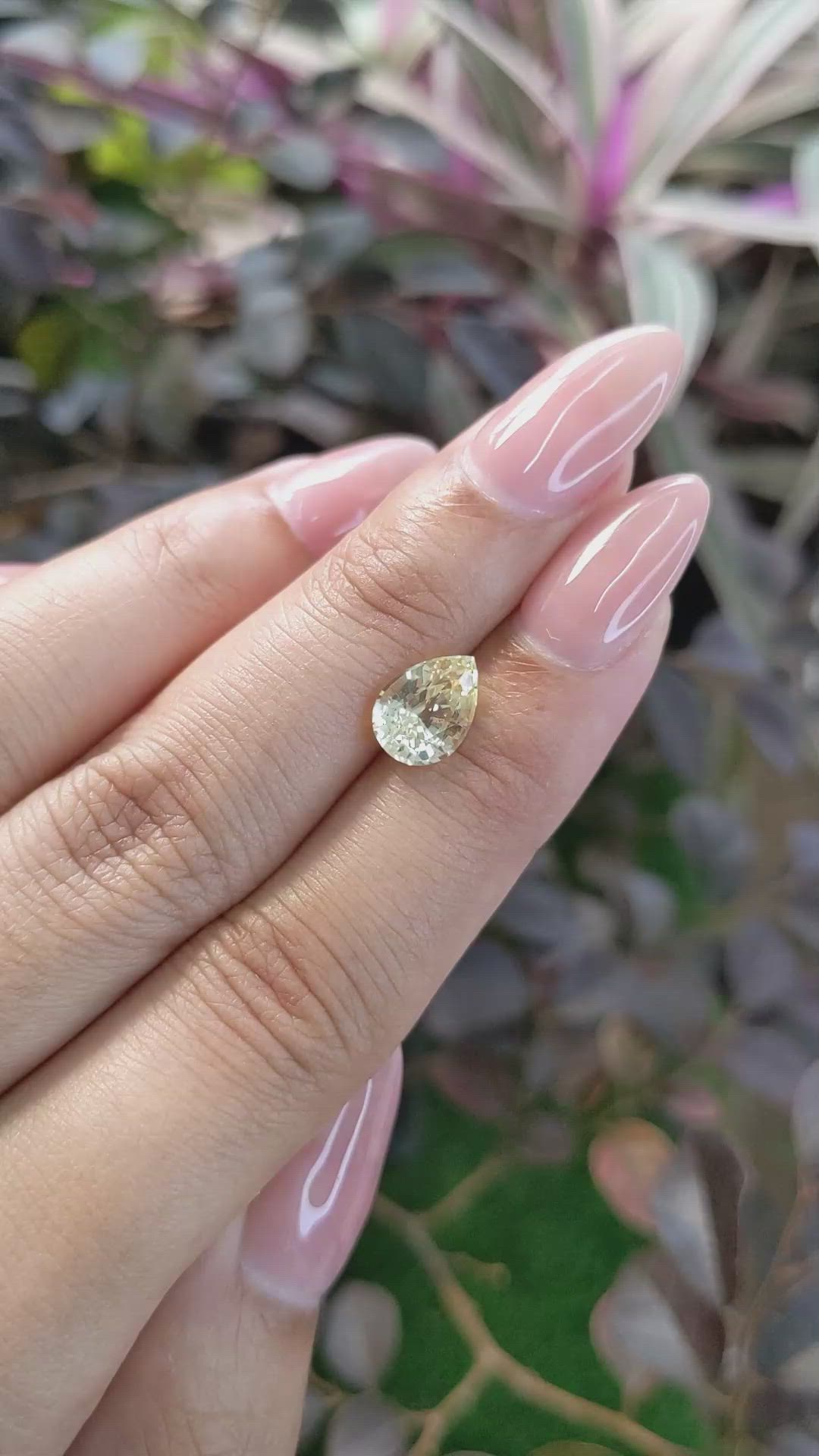 2.33 Ct. Yellow Sapphire from Ceylon (Sri Lanka) Size Video
