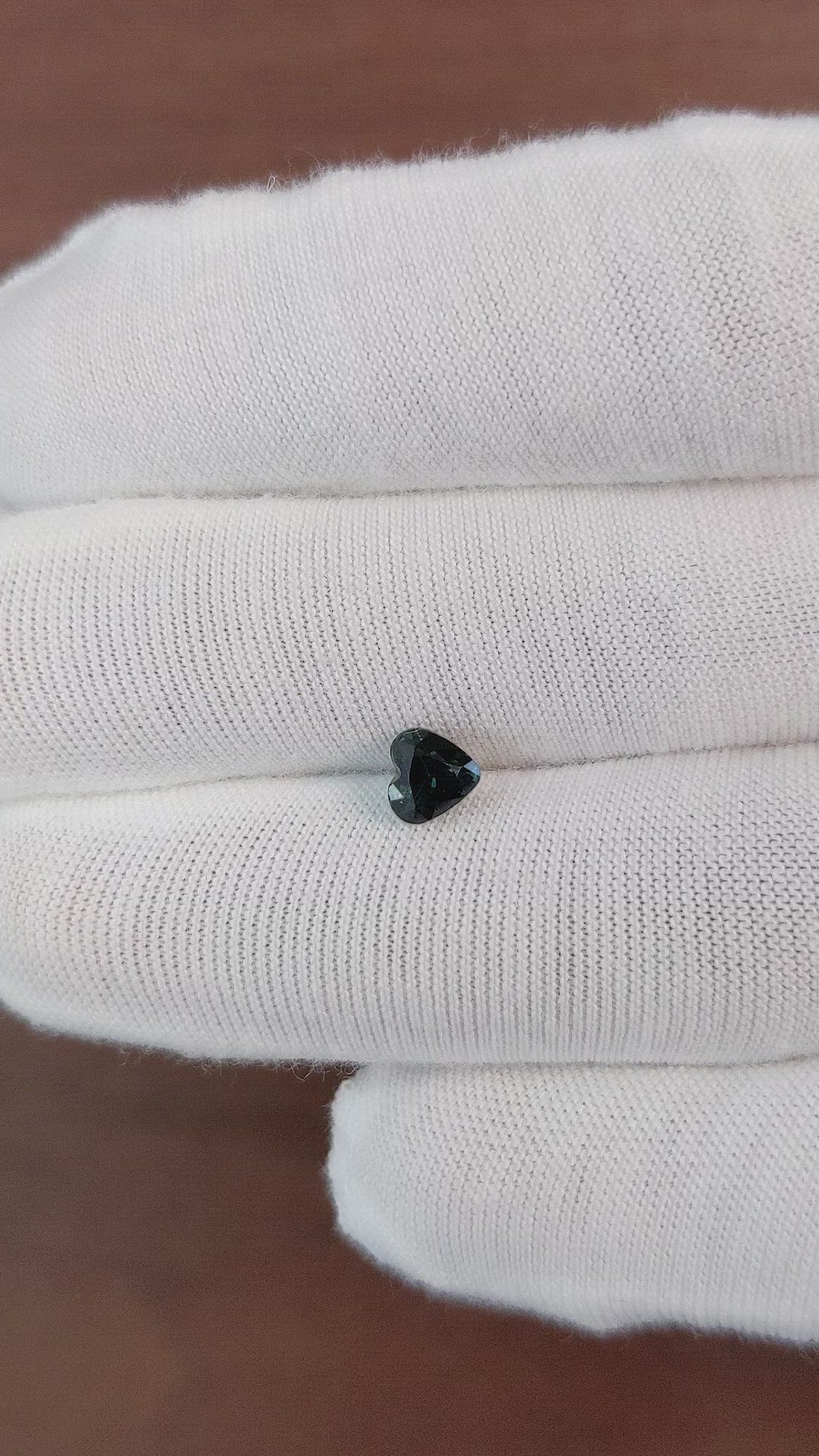 0.79 Ct. Green Sapphire from Africa Size Video
