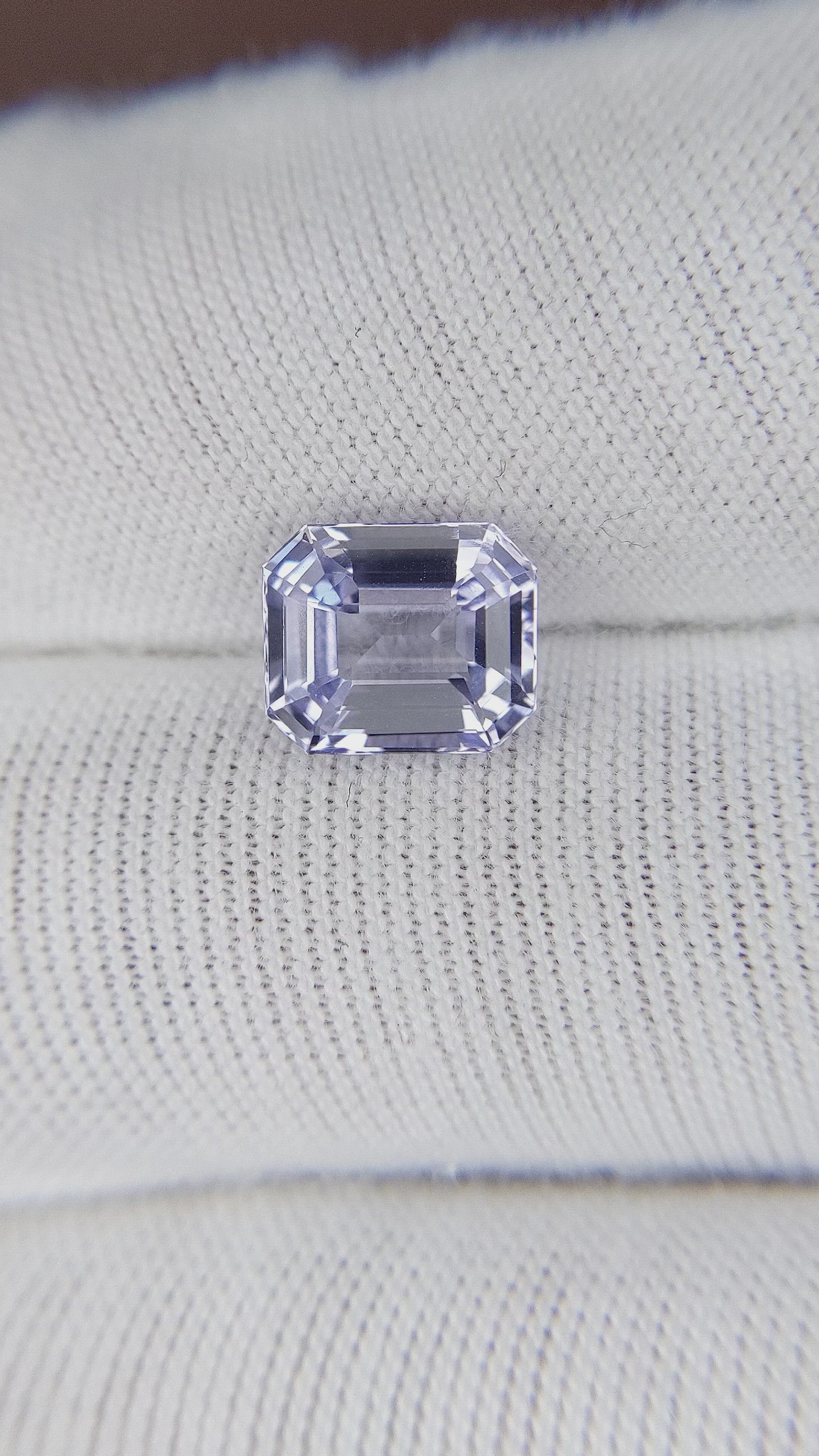 2.53 Ct. Violet Sapphire from Ceylon (Sri Lanka) Size Video