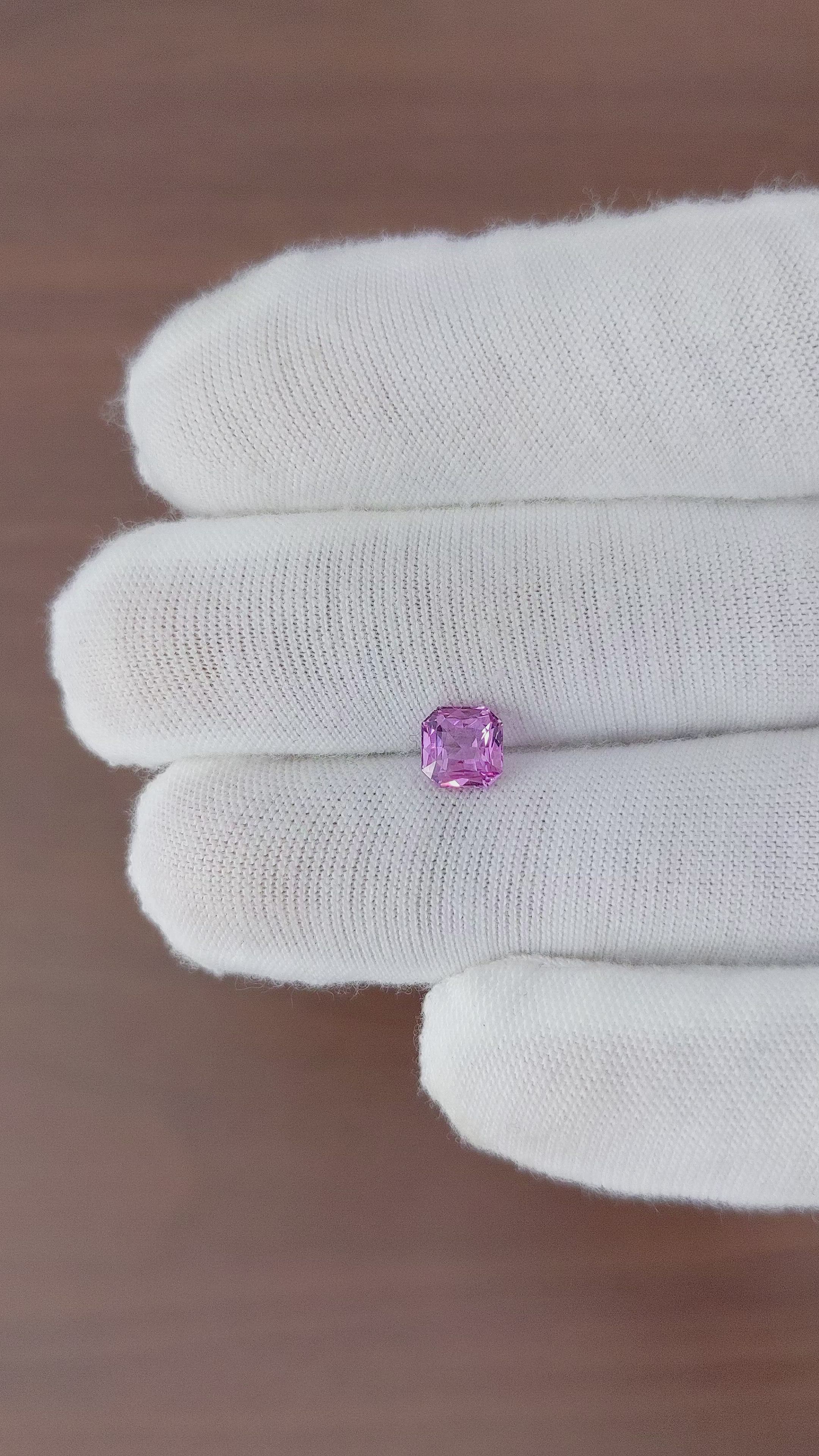 1.15 Ct. Pink Sapphire from Ceylon (Sri Lanka) Size Video