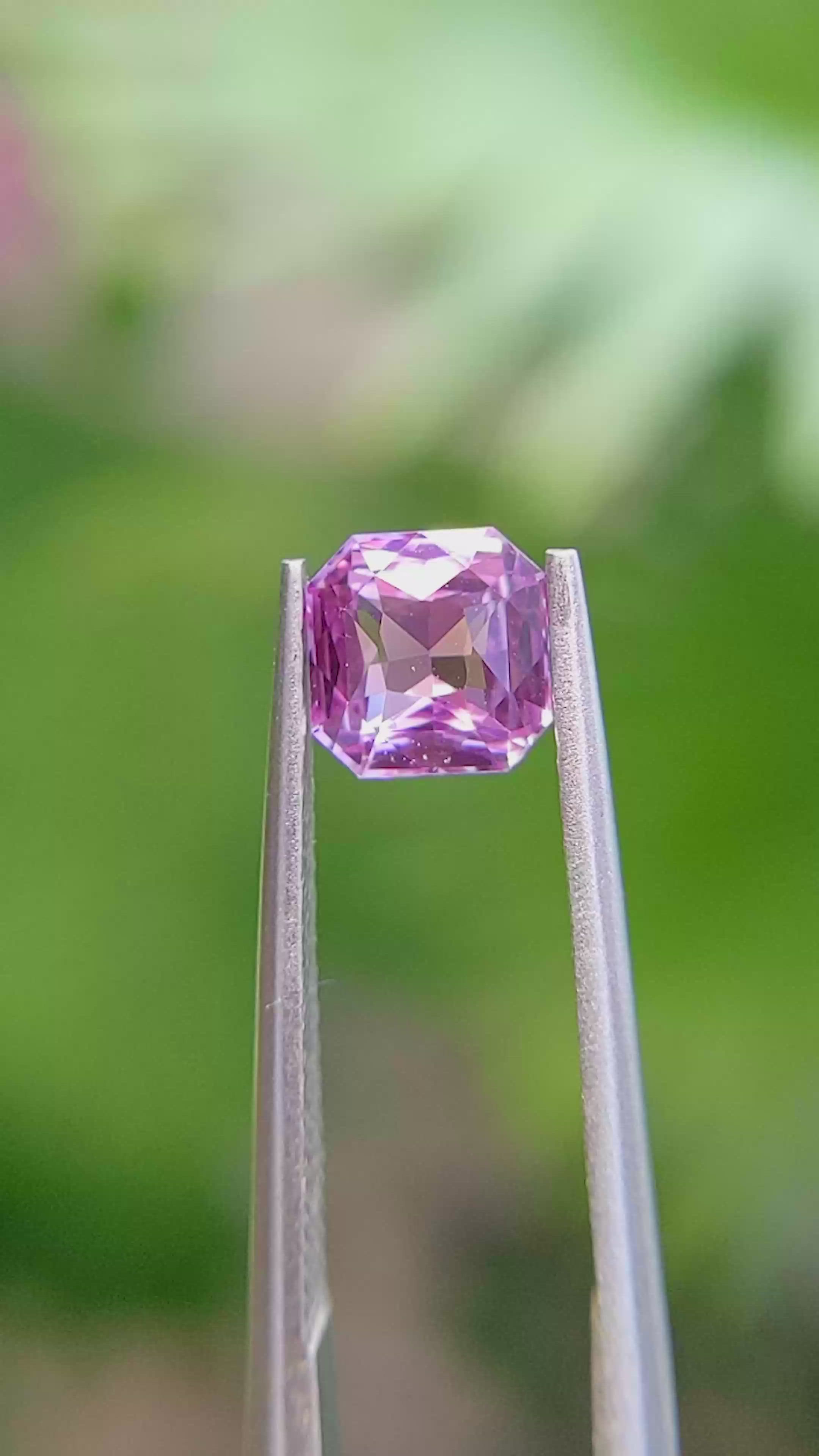 1.15 Ct. Pink Sapphire from Ceylon (Sri Lanka) Size Video